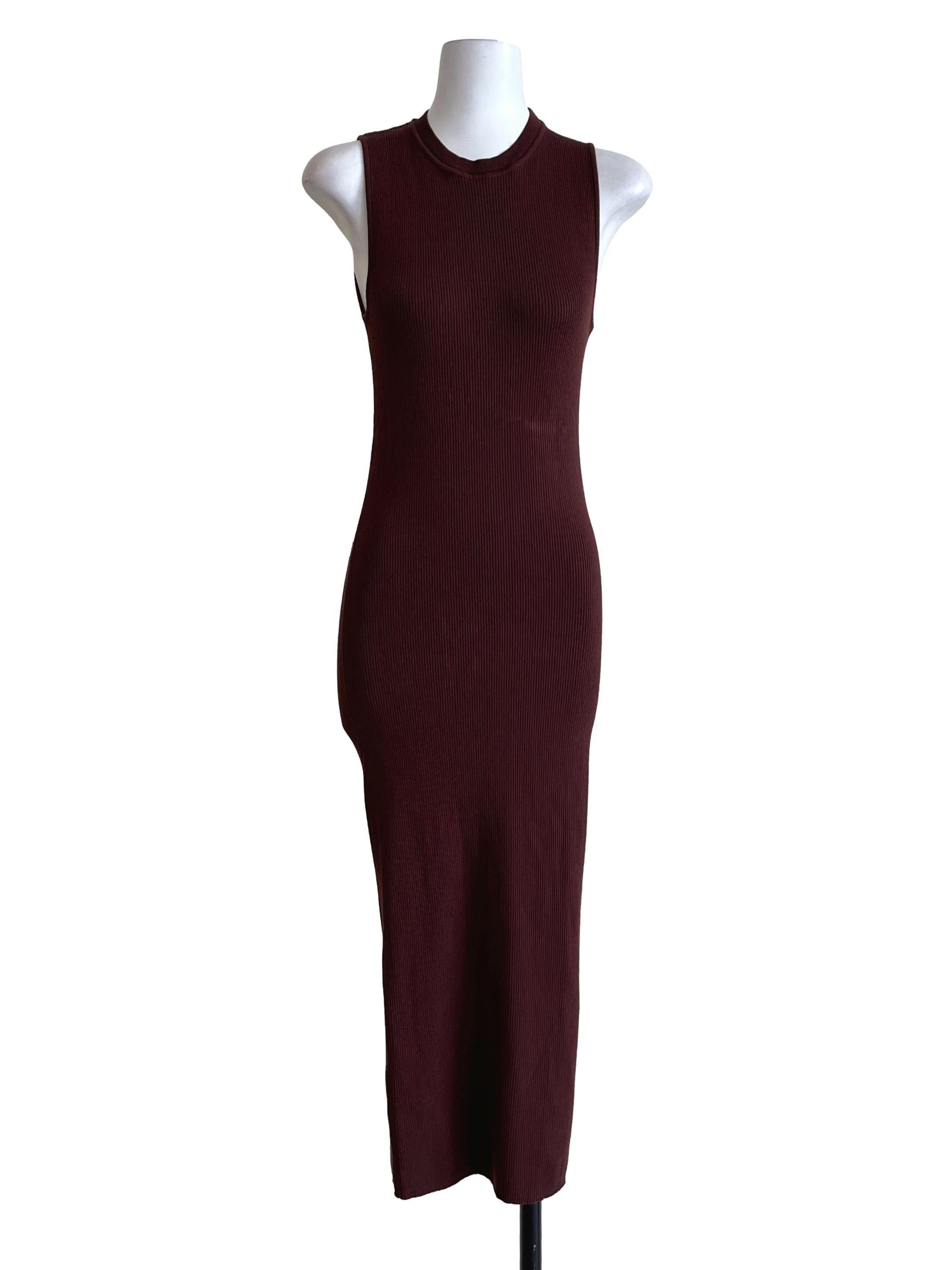 Penny Brown Halter Bodycon Dress