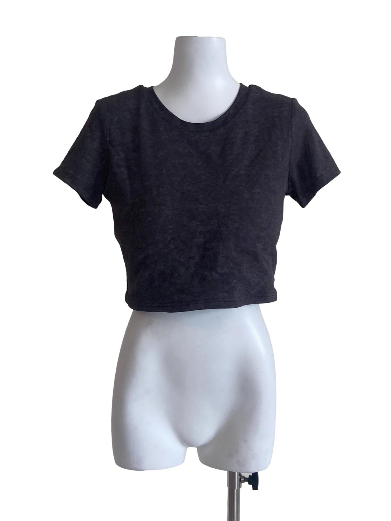 Fossil Grey T-Shirt Crop Top