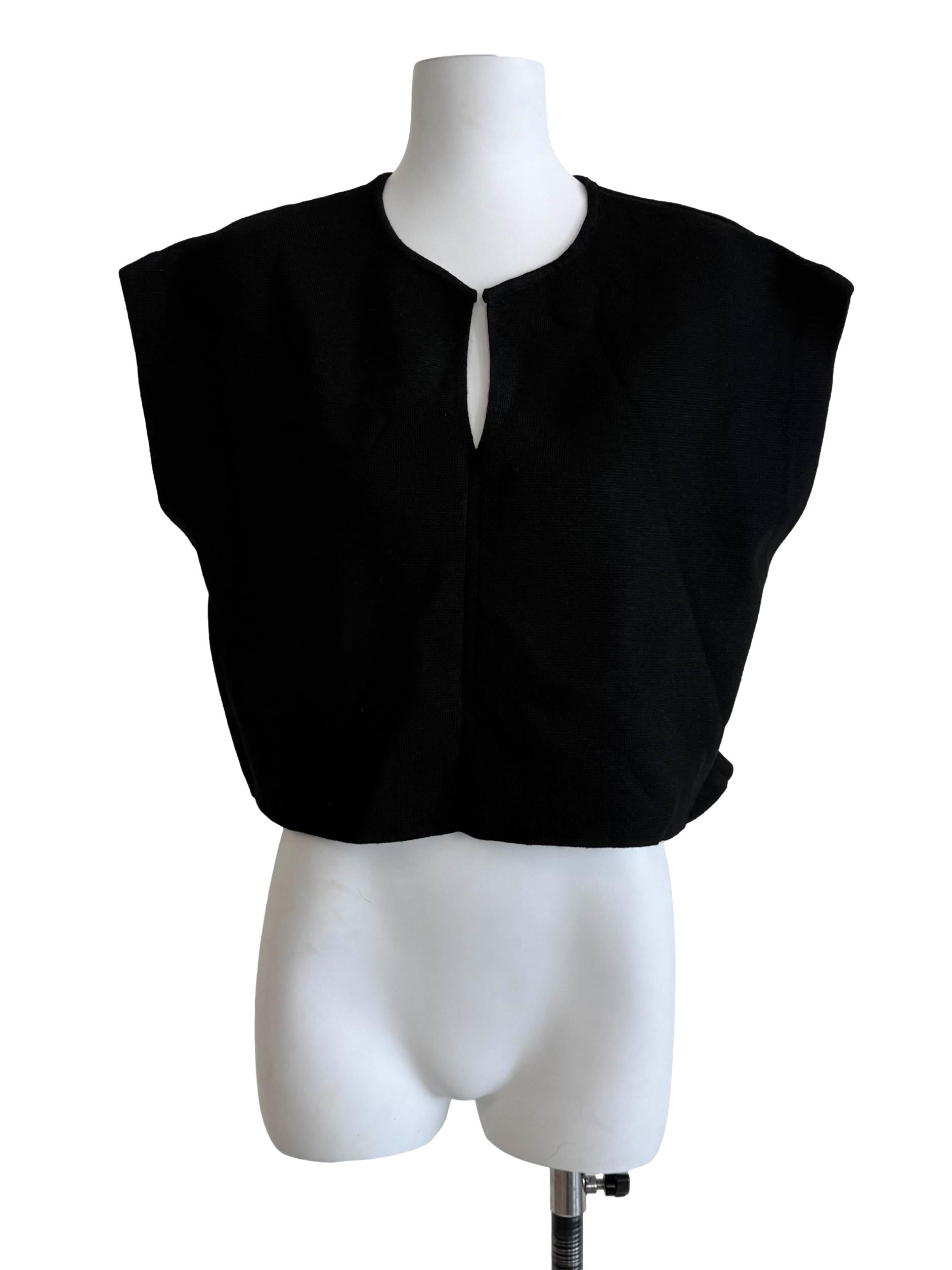 Black Relaxed Sleeveless Top