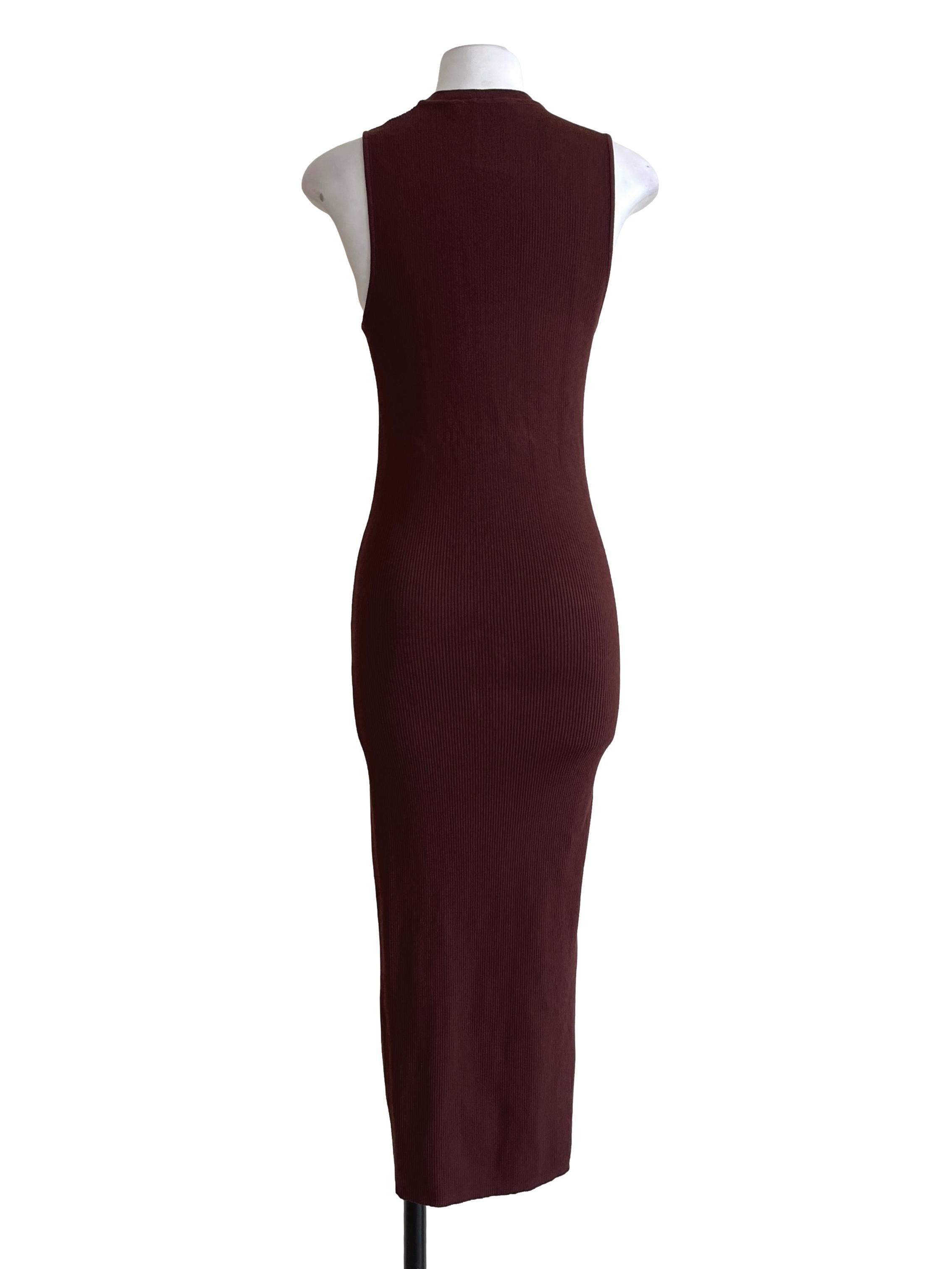 Penny Brown Halter Bodycon Dress
