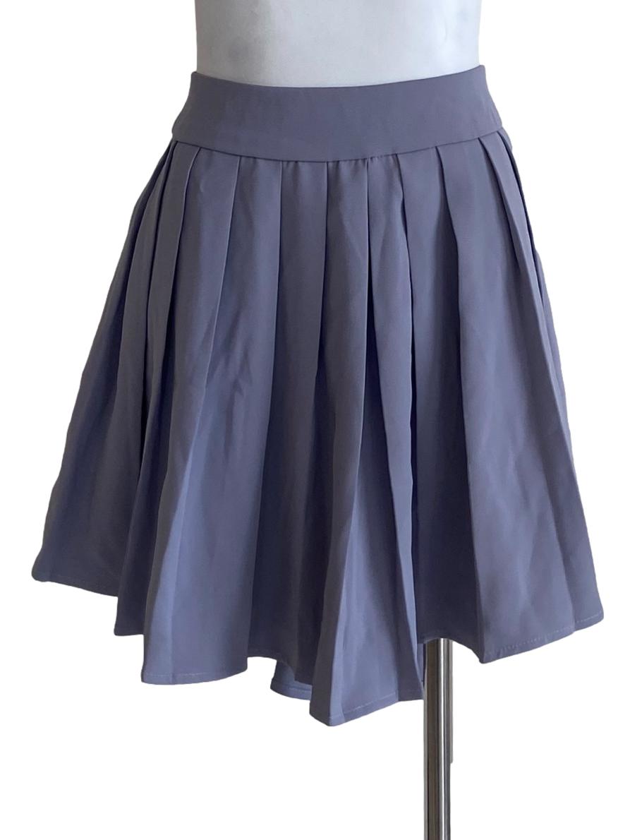 Heather Purple Knife Pleated Skorts