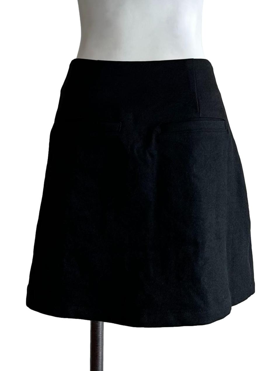 White Plain Box Pleated Skort