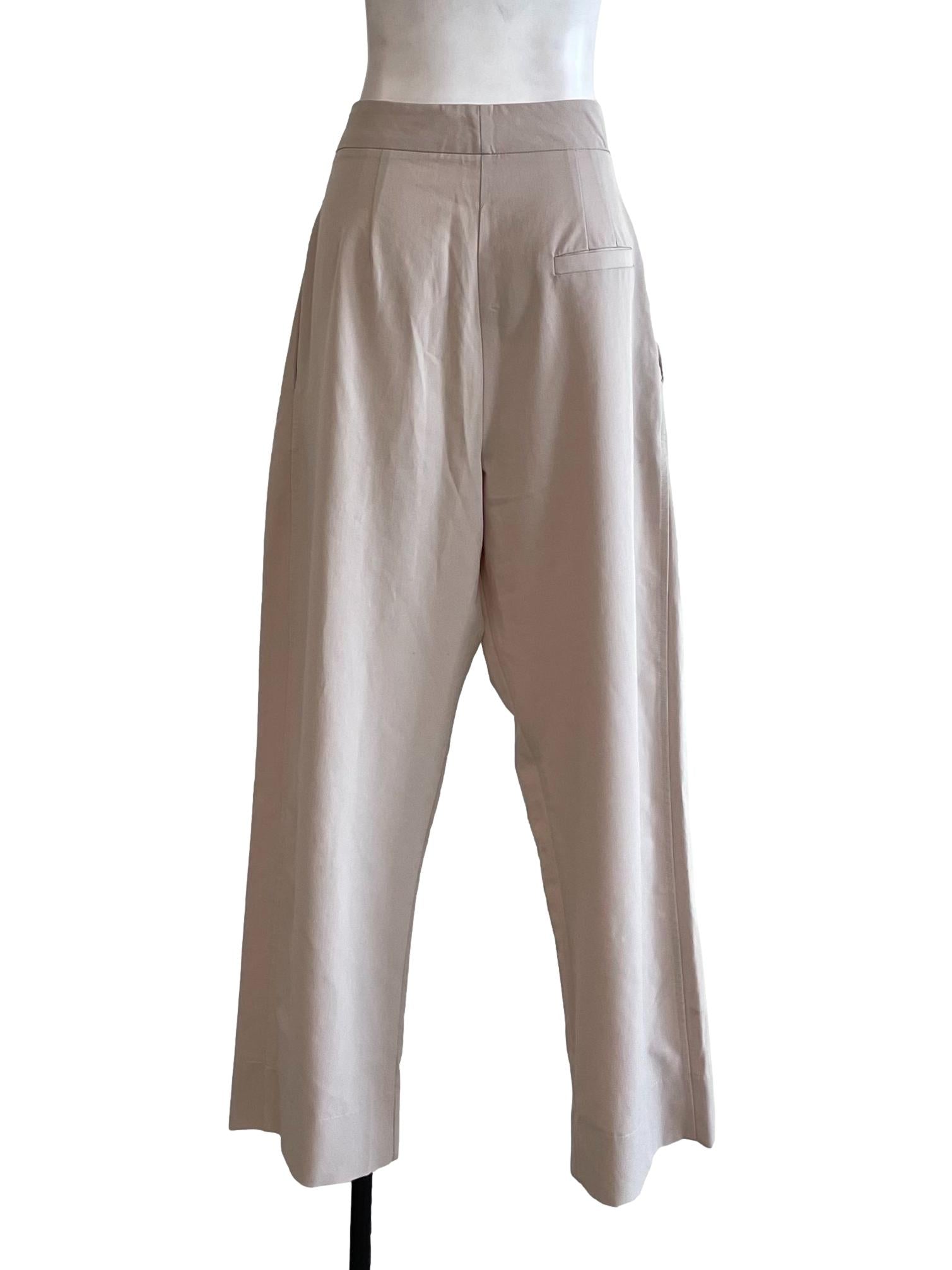 Latte Pleated Baggy Pants