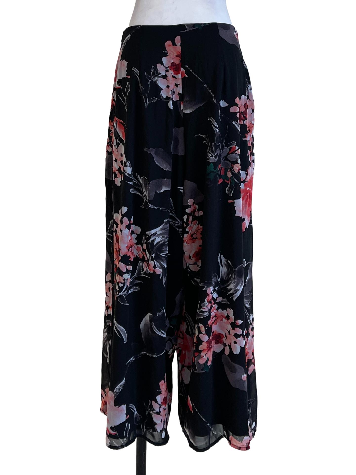 Black Sakura Pink Pants