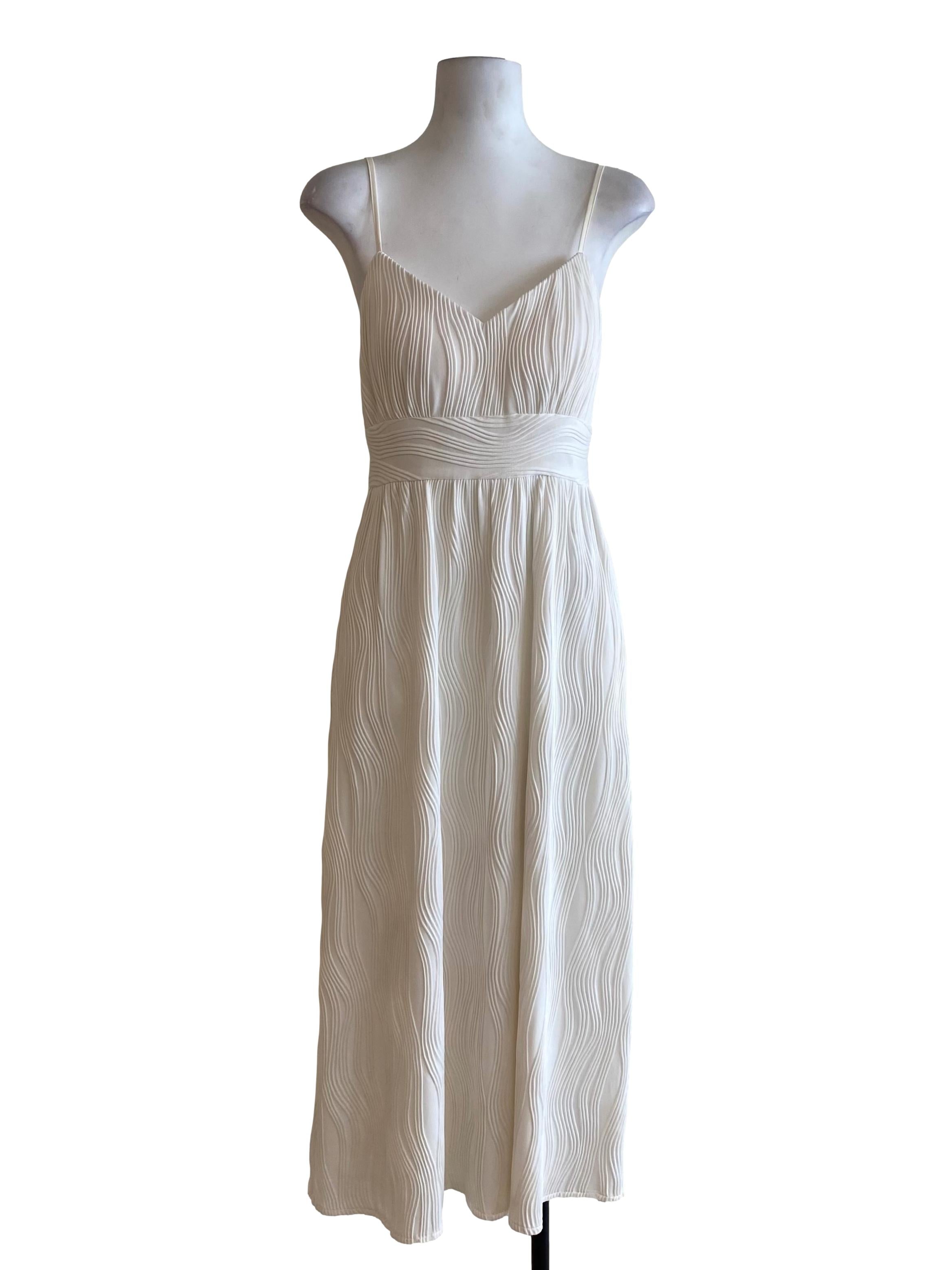 Coral White Organic Pattern Babydoll Dress