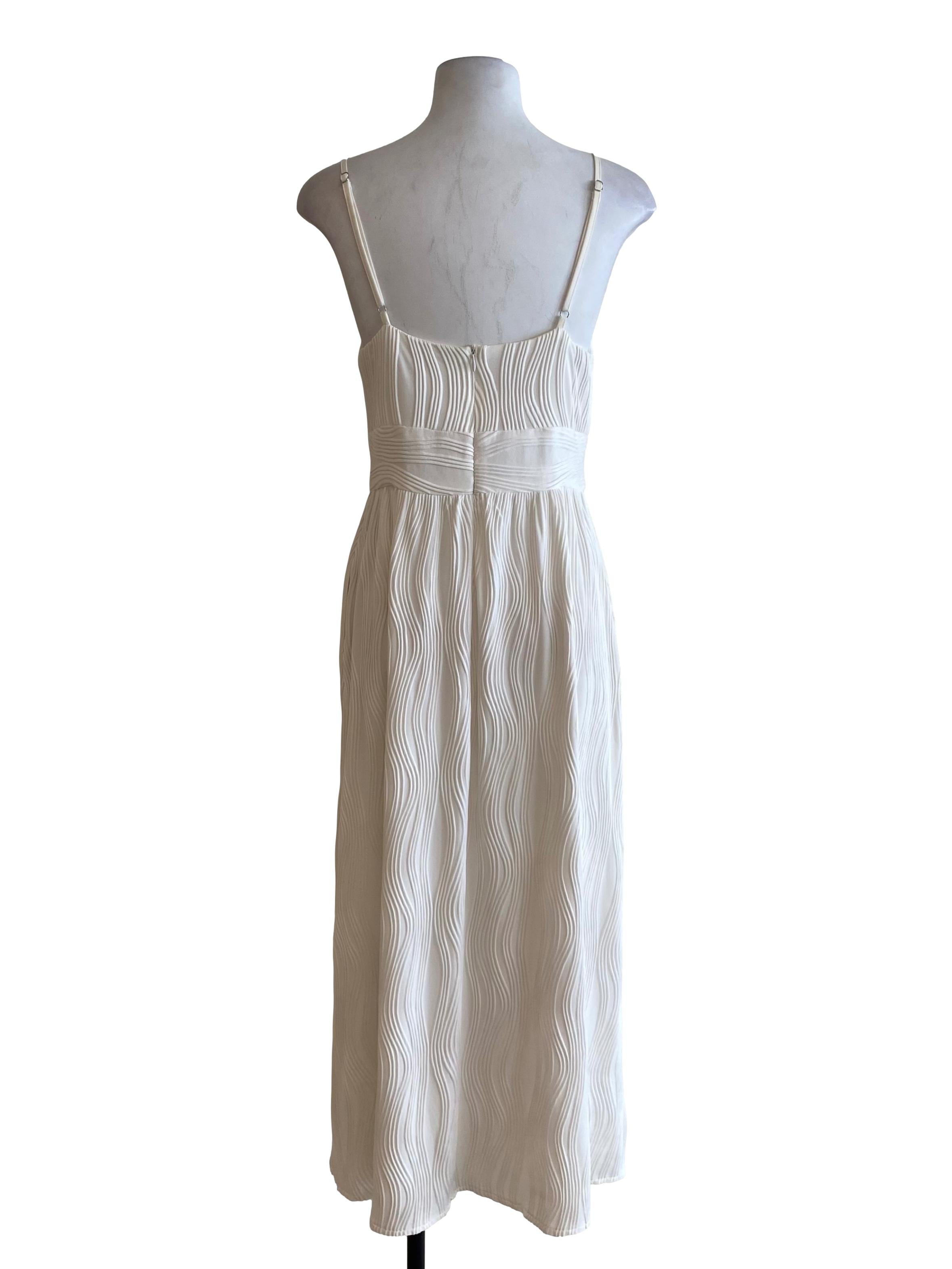 Coral White Organic Pattern Babydoll Dress