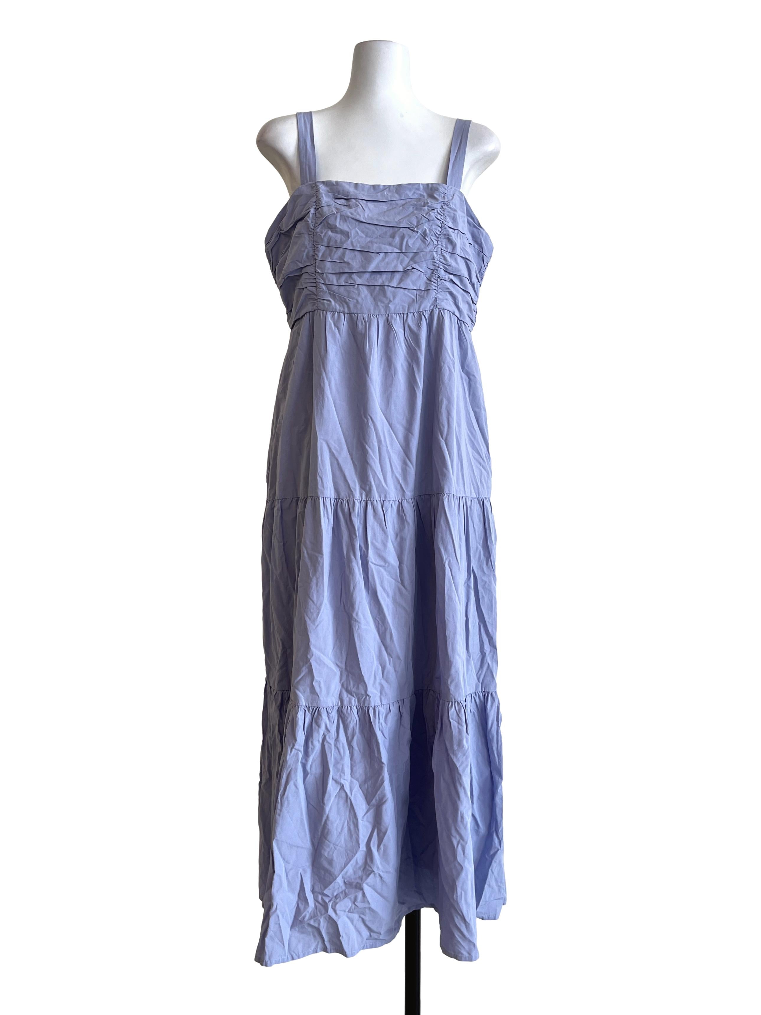 Periwinkle Purple Square Empire Dress