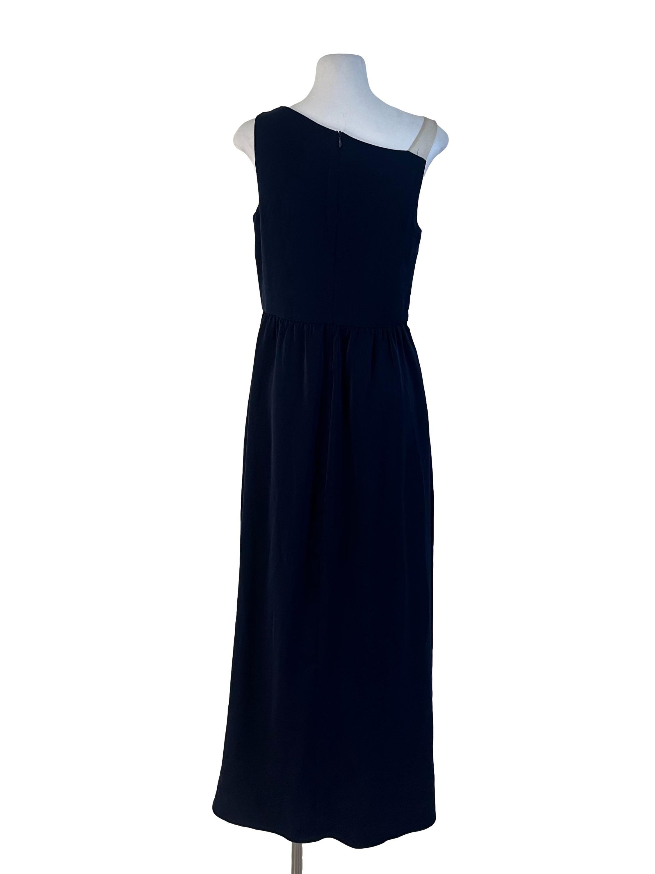Navy Blue Plain Fishtail Dress
