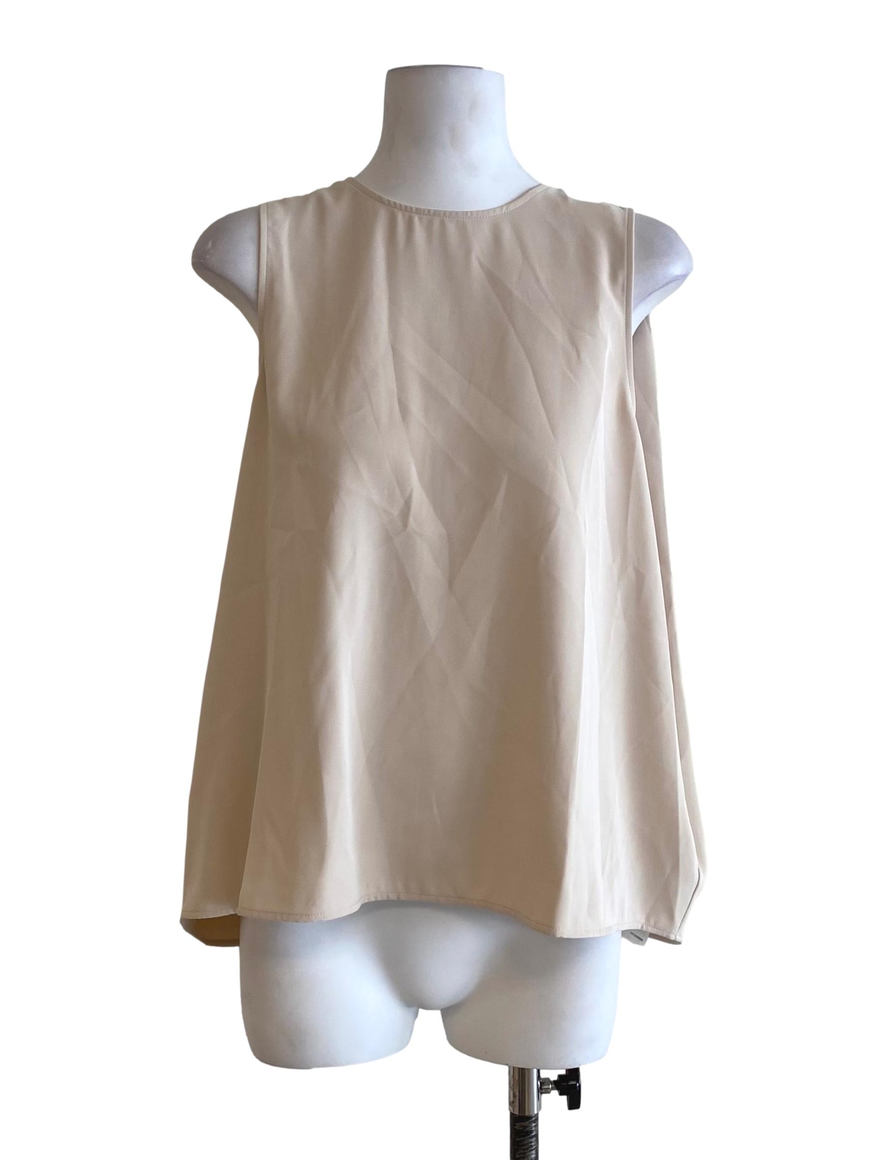 Light Oat Beige Sleeveless Top