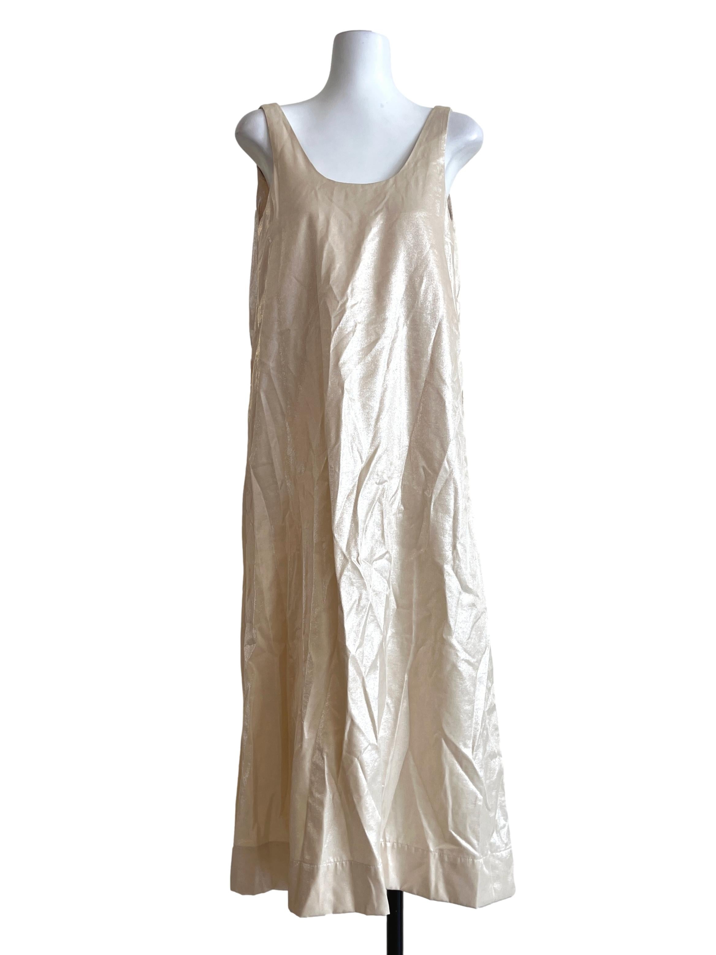 Champagne Brown Scoop Shift Dress