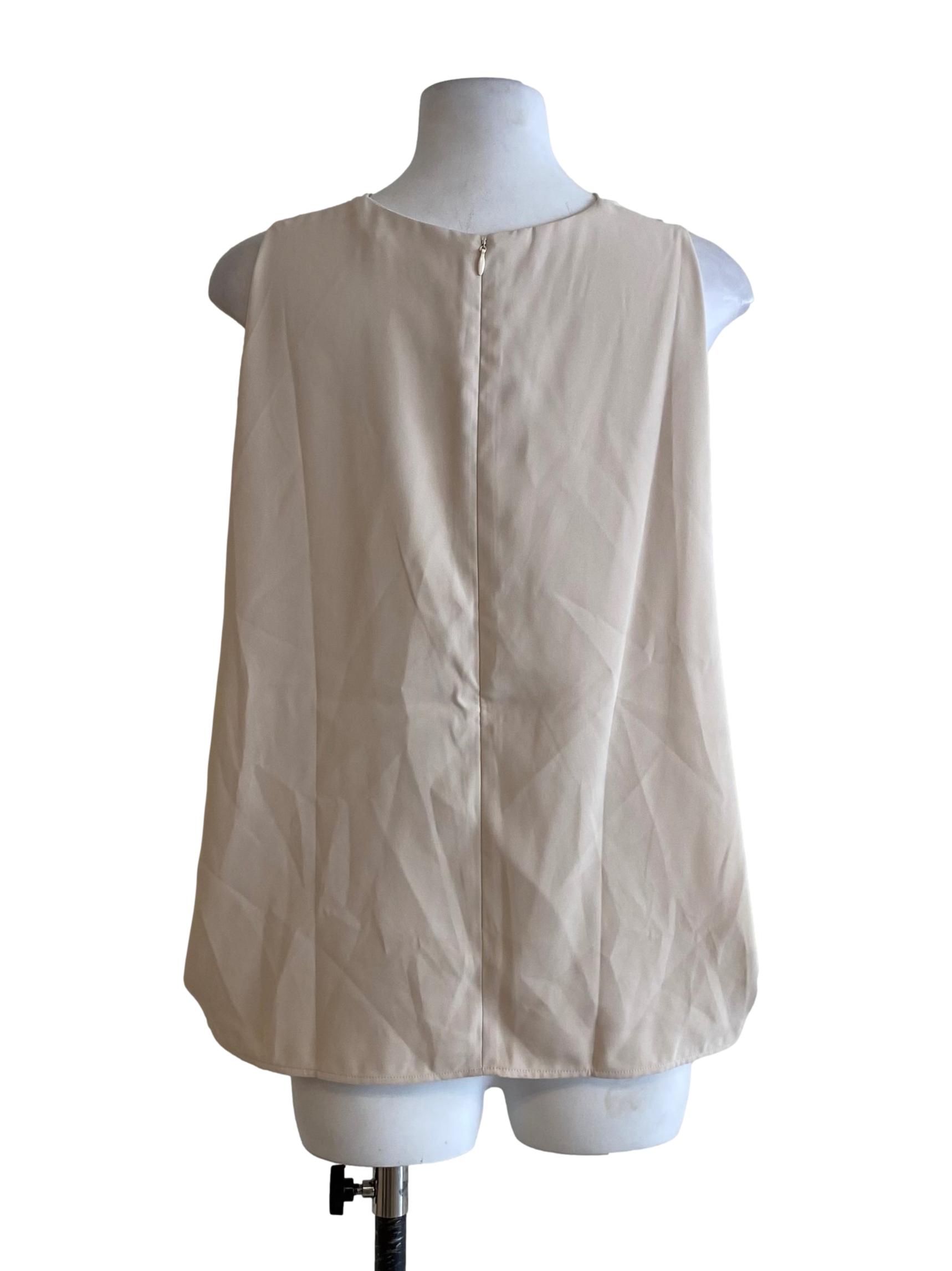 Light Oat Beige Sleeveless Top