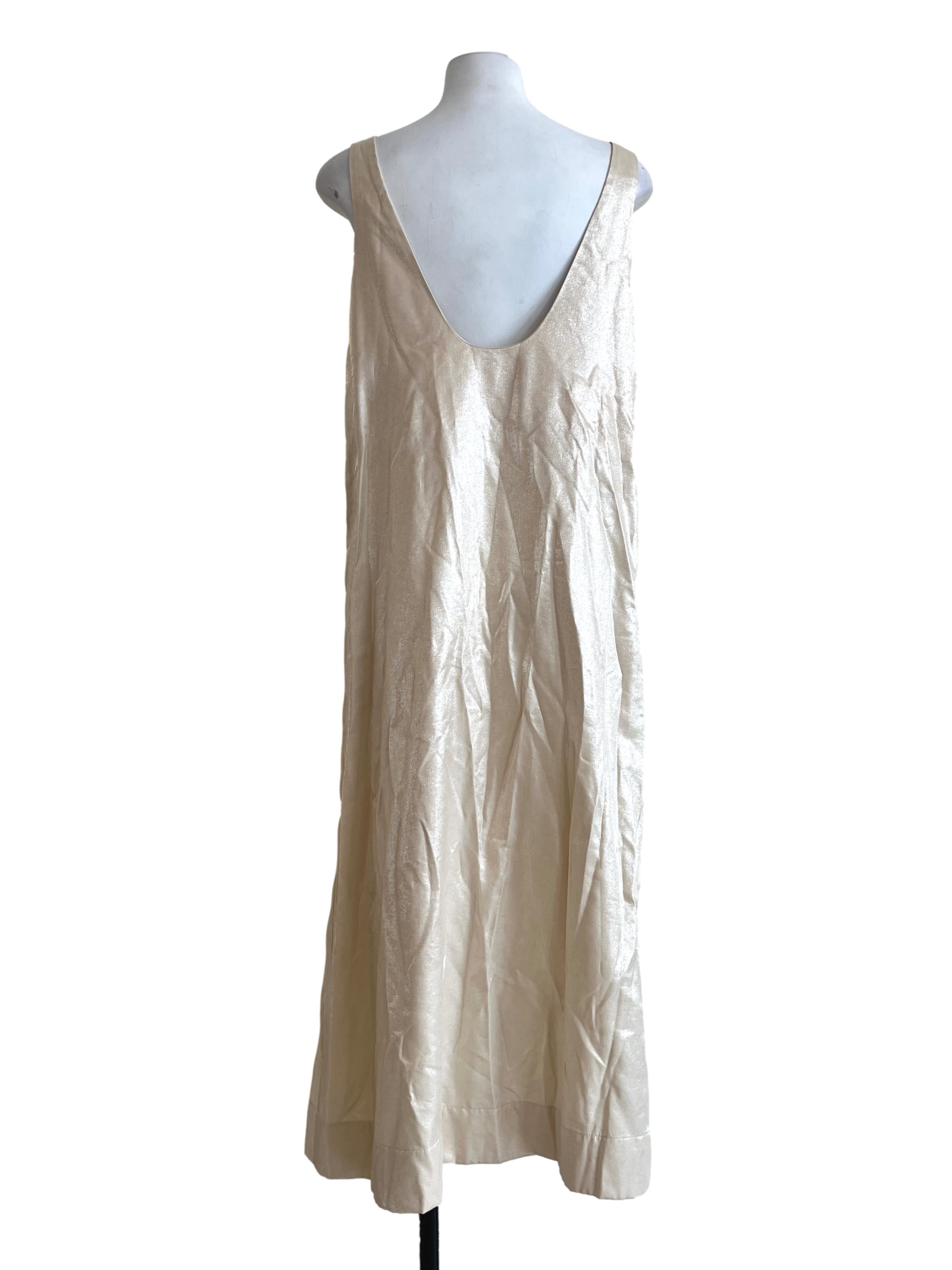 Champagne Brown Scoop Shift Dress