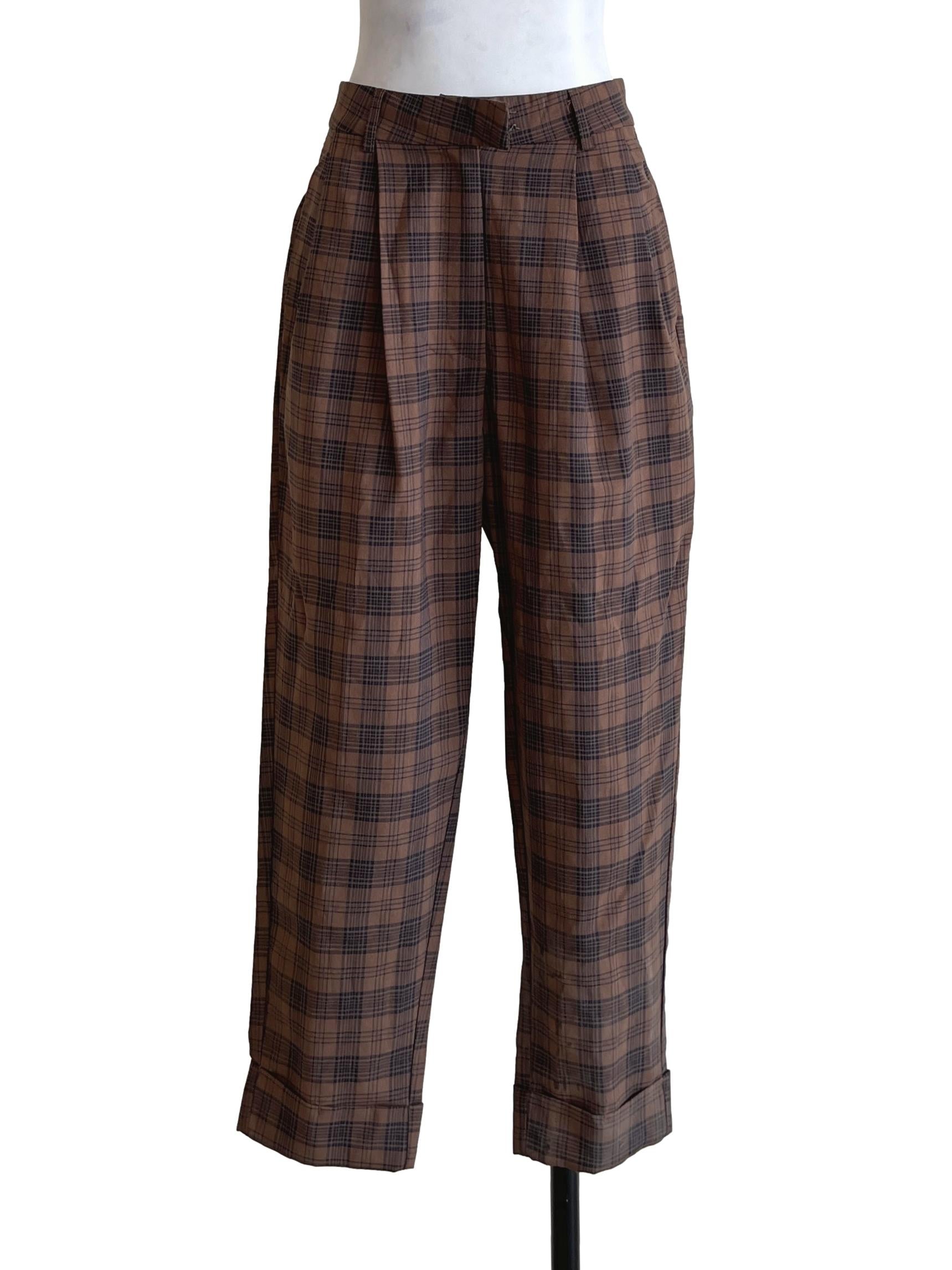 Pecan Brown Straight Pants TTR