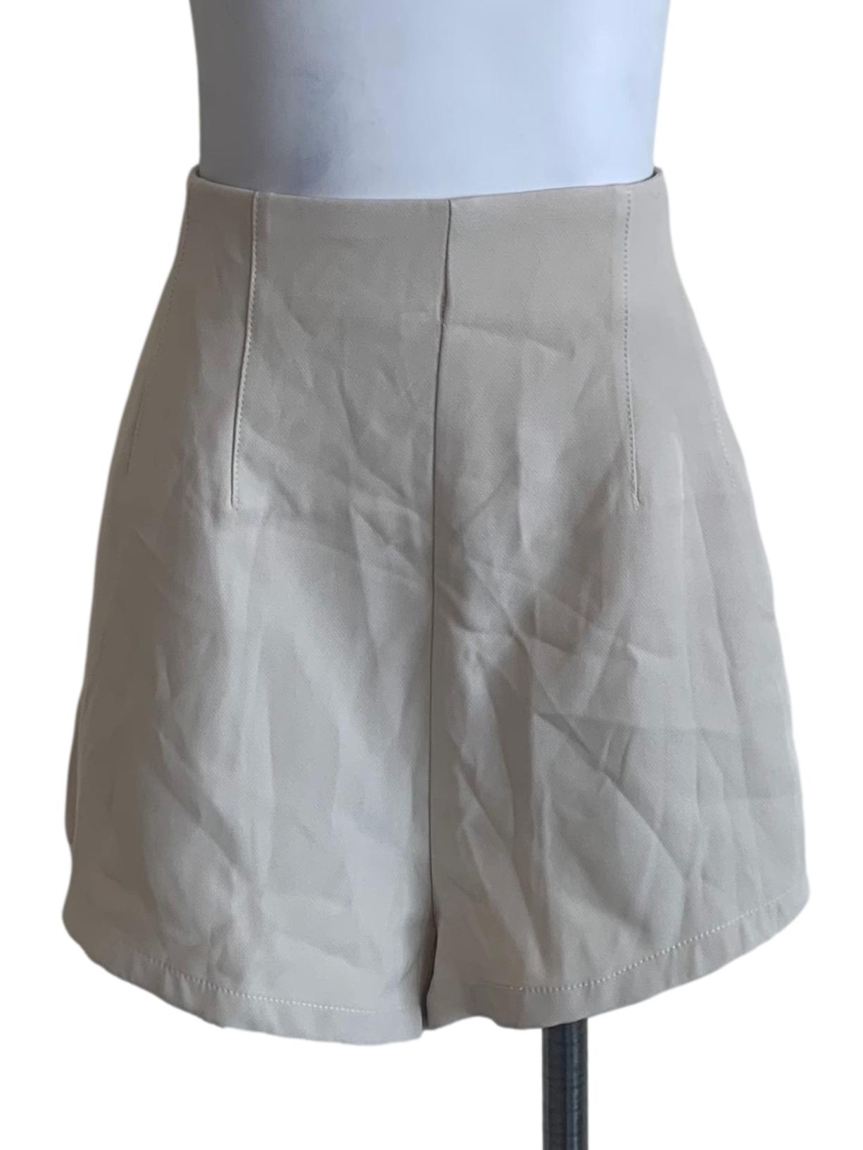 Bone Beige Loose Shorts