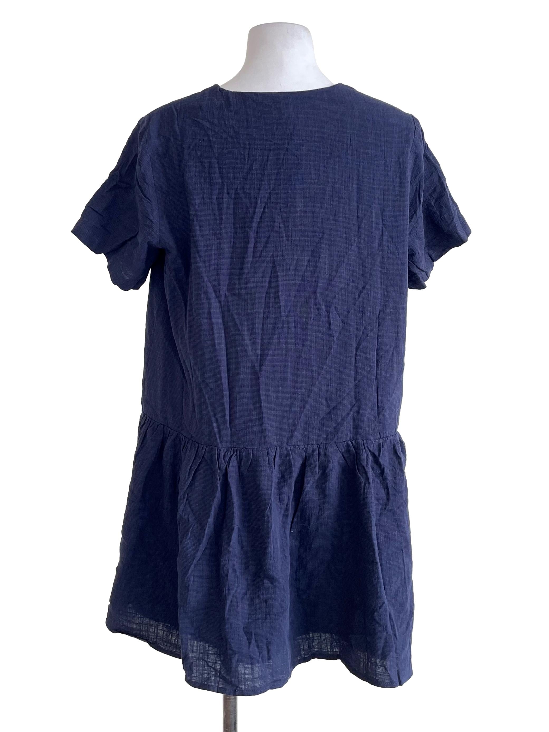 Hollyhoque Midnight Blue Bouffont Shirt Dress | REFASH