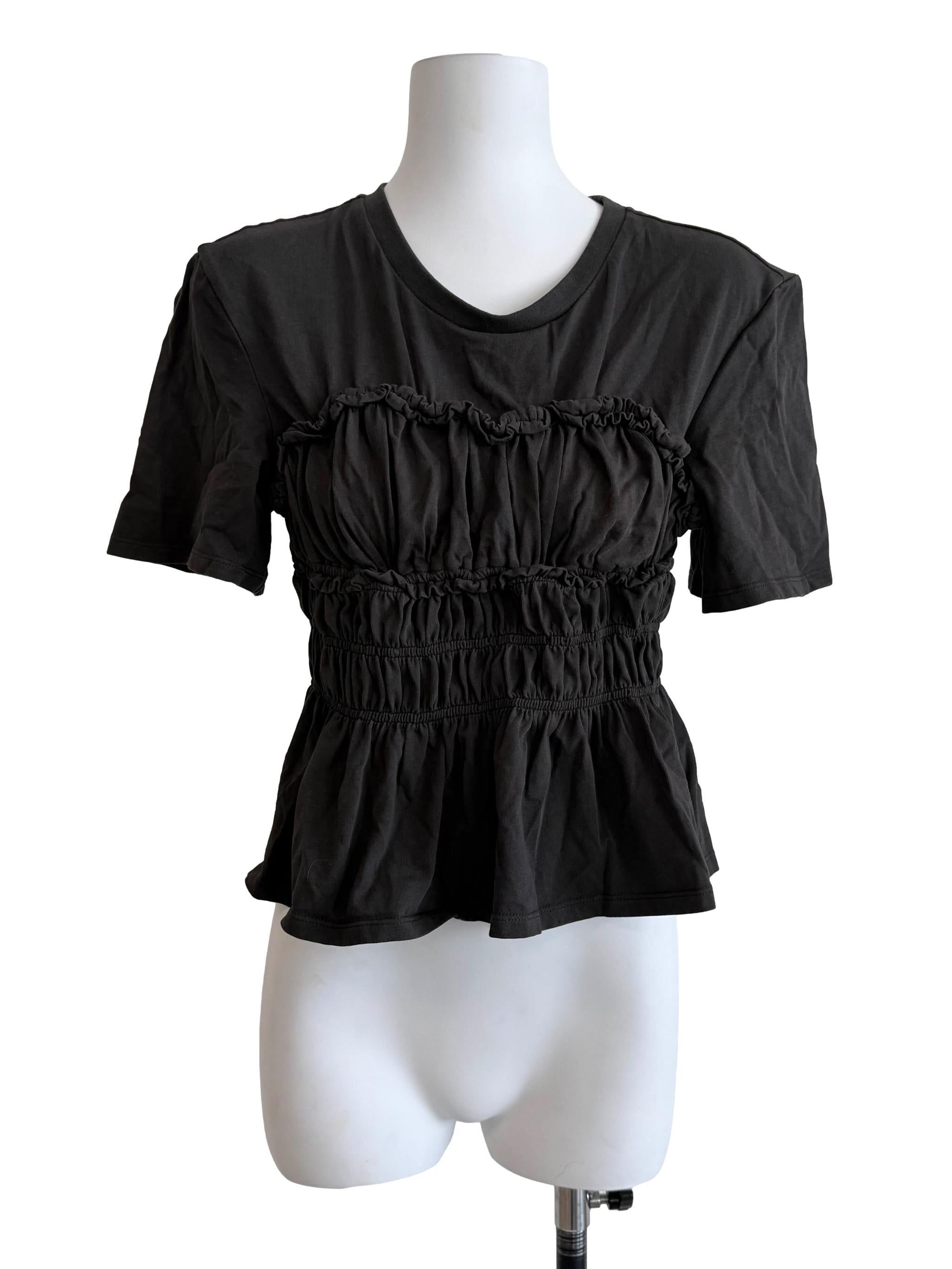 Iron Grey Short Sleeves Top