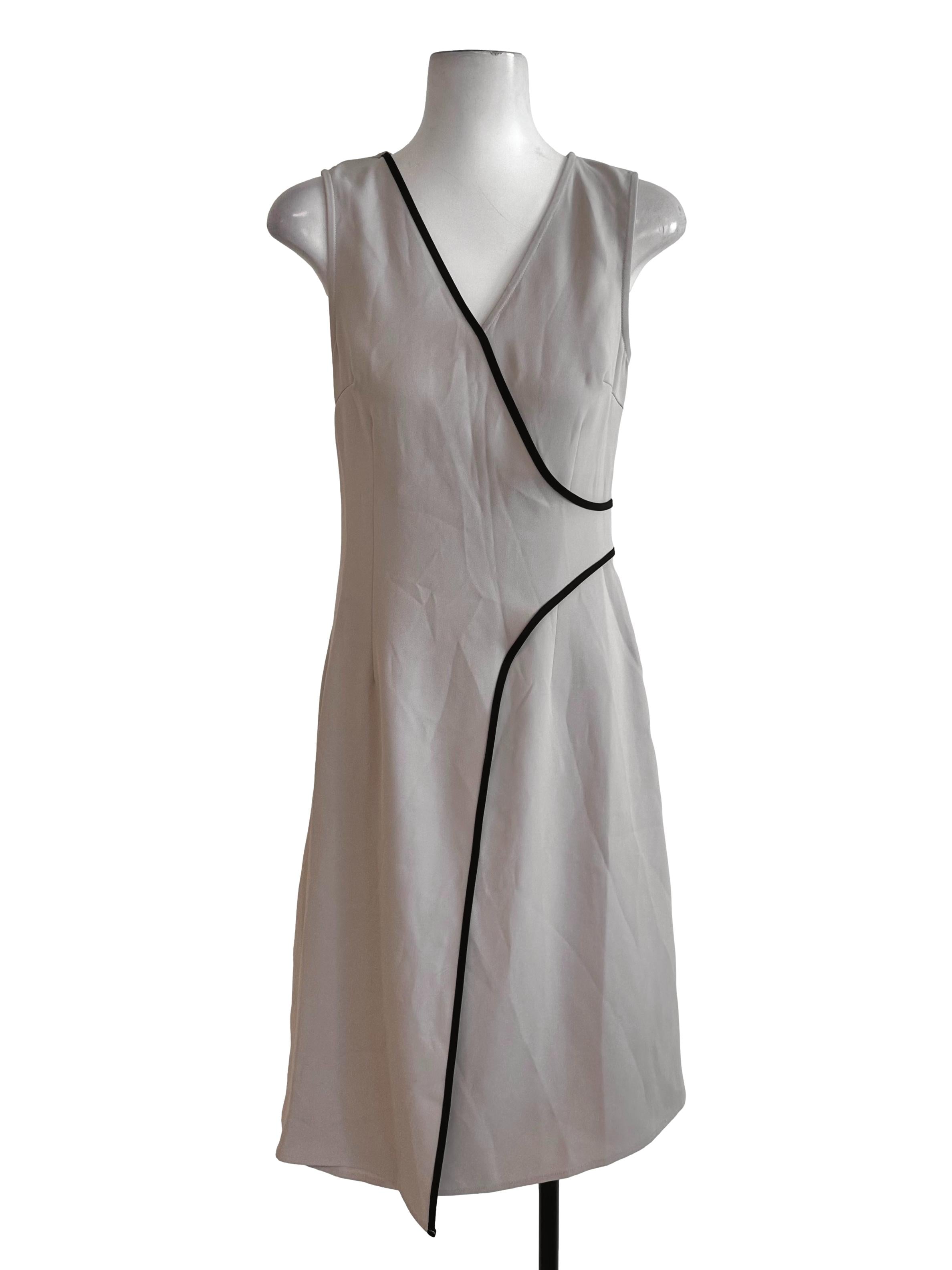Sand Beige V Neck Sheath Dress LB
