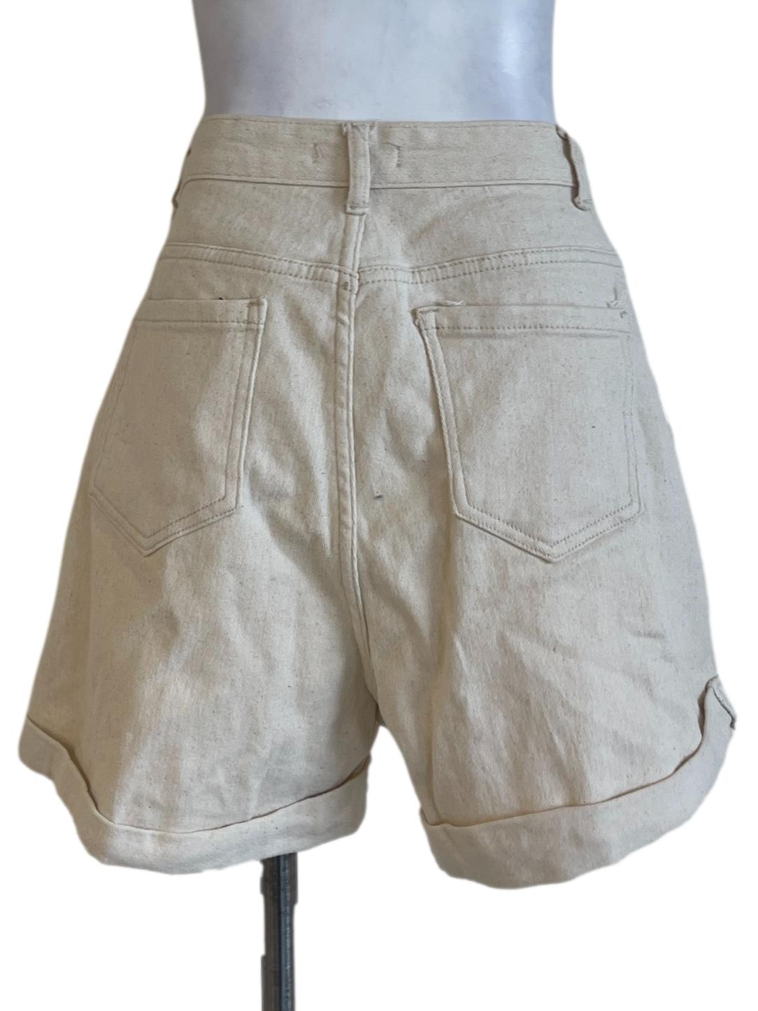 Cream Jeans Short Pants