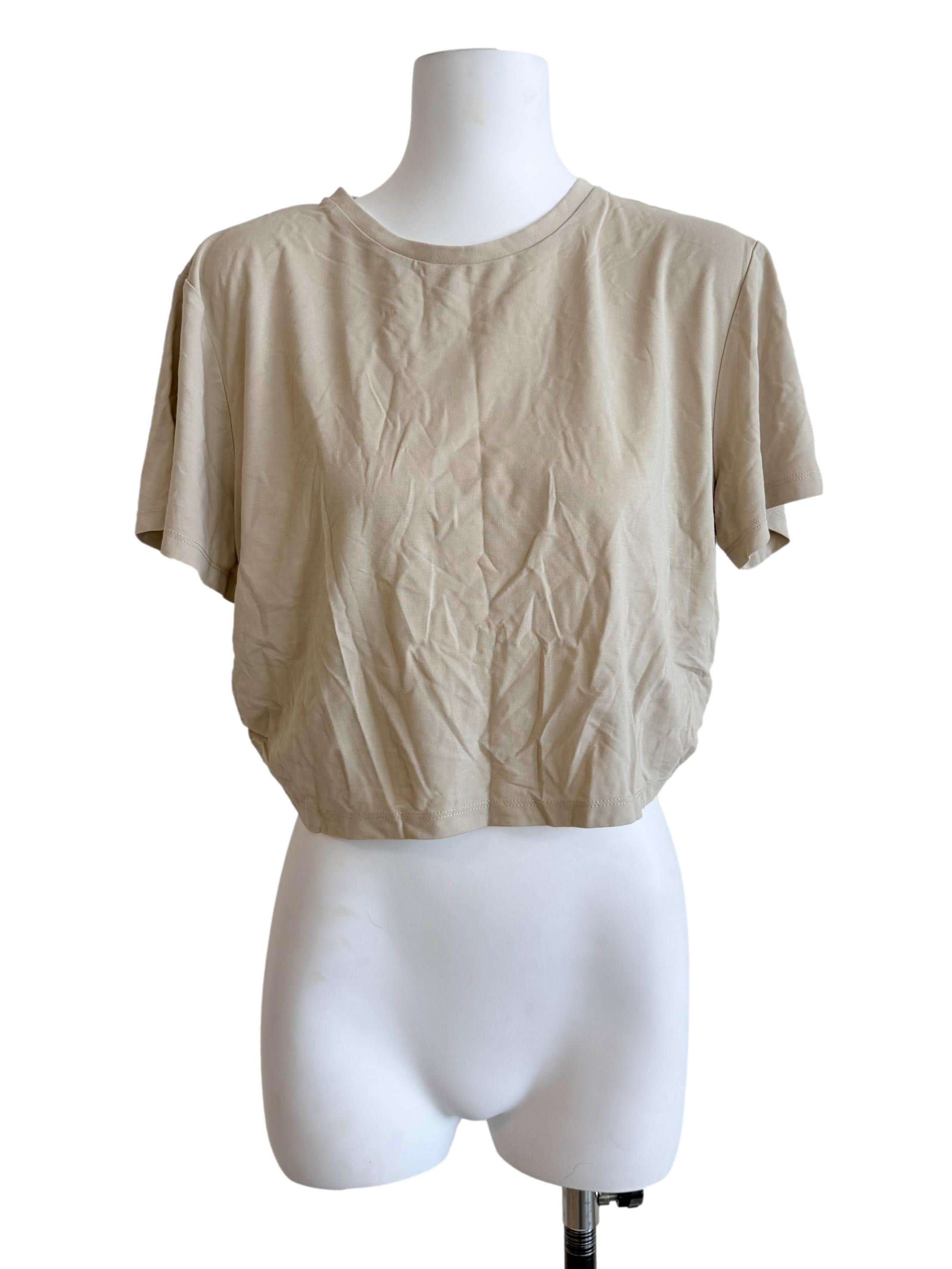 Light Beige Short Sleeves Top