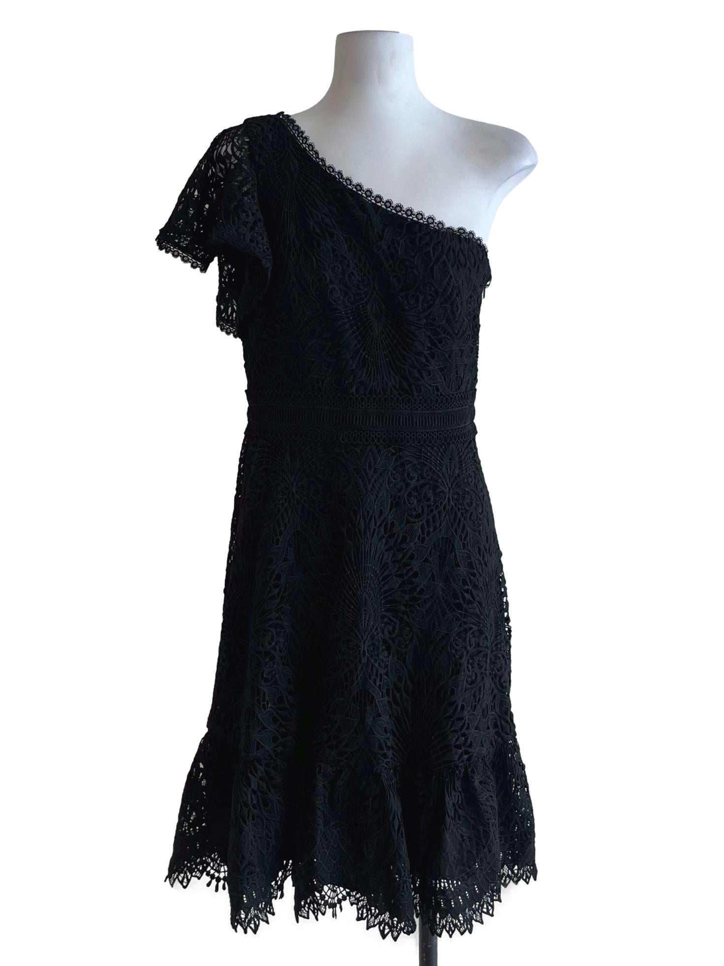 Black Lace Empire Dress