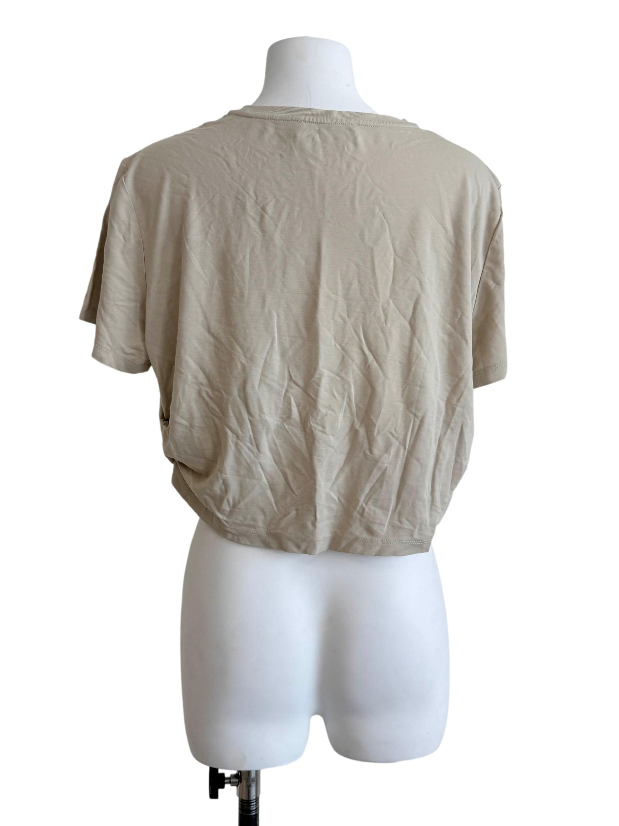 Light Beige Short Sleeves Top