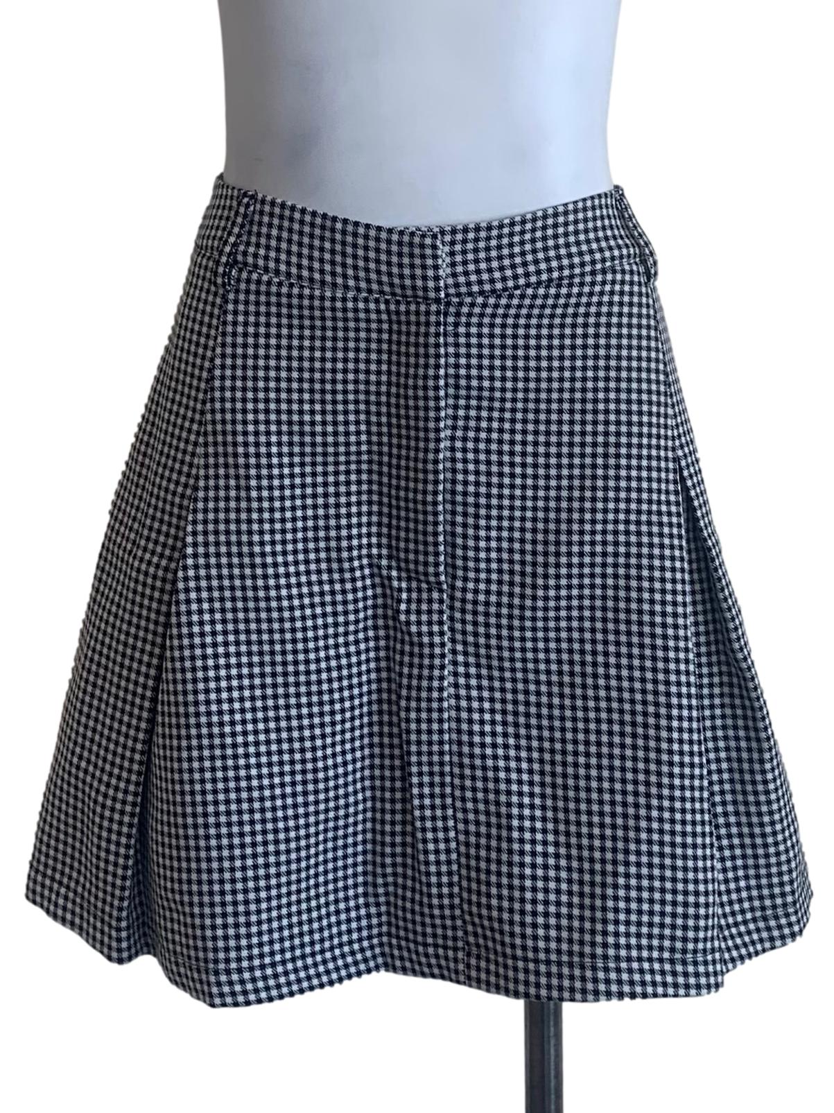 Crow Black Gingham Pattern Skorts