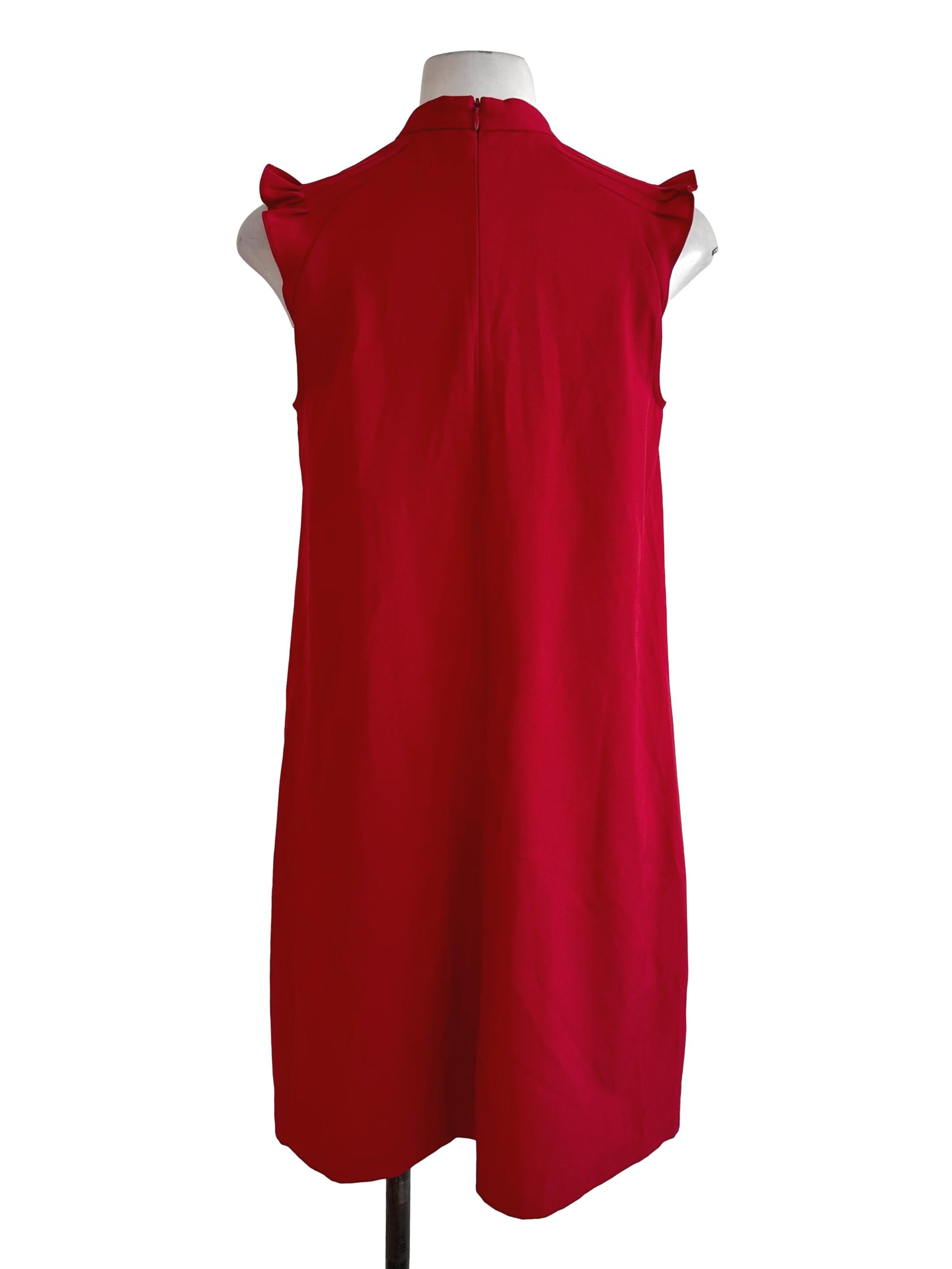 Sashay Red V Neck Shift Dress LB