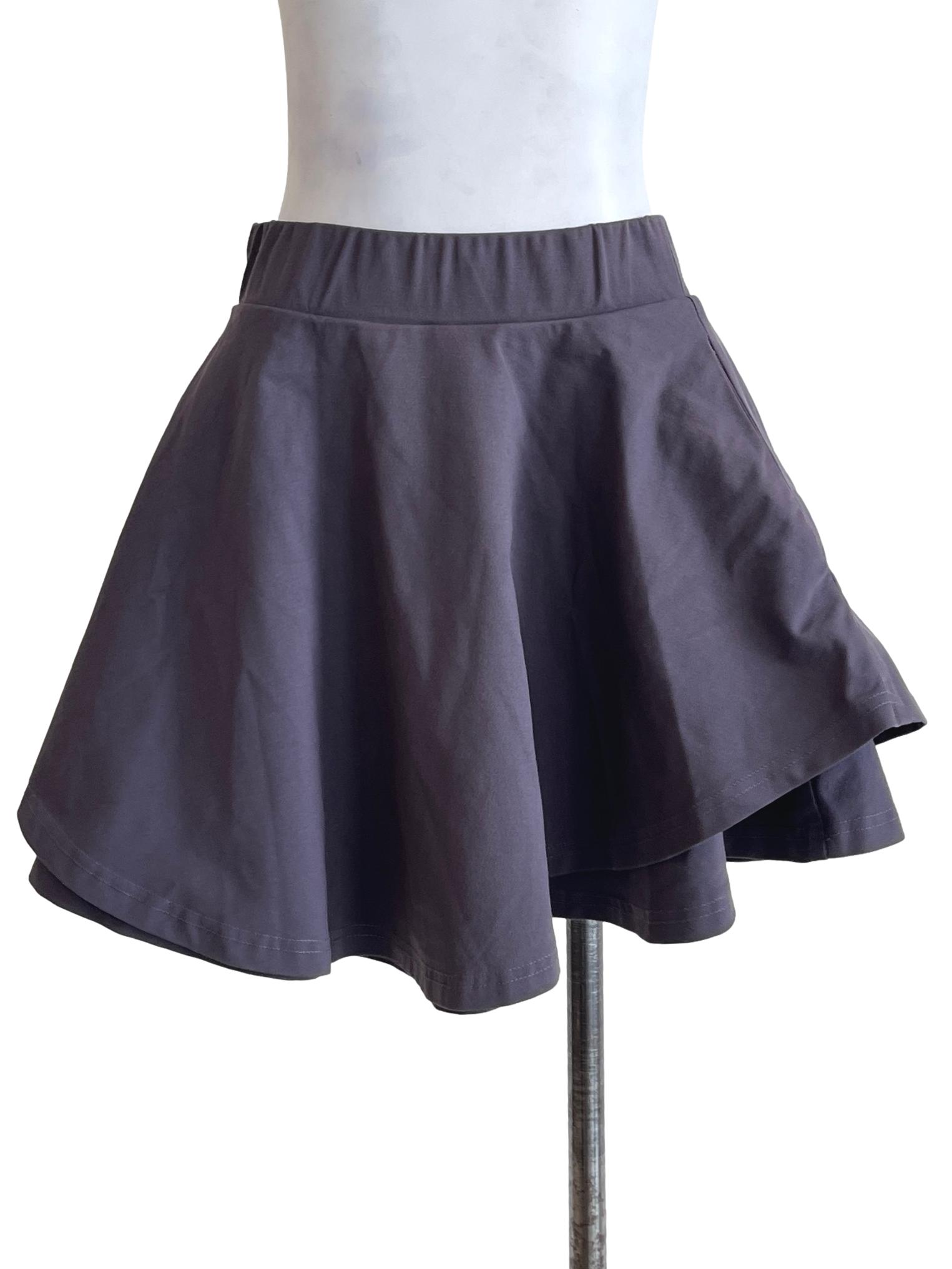 Ash Grey Circle Skirt