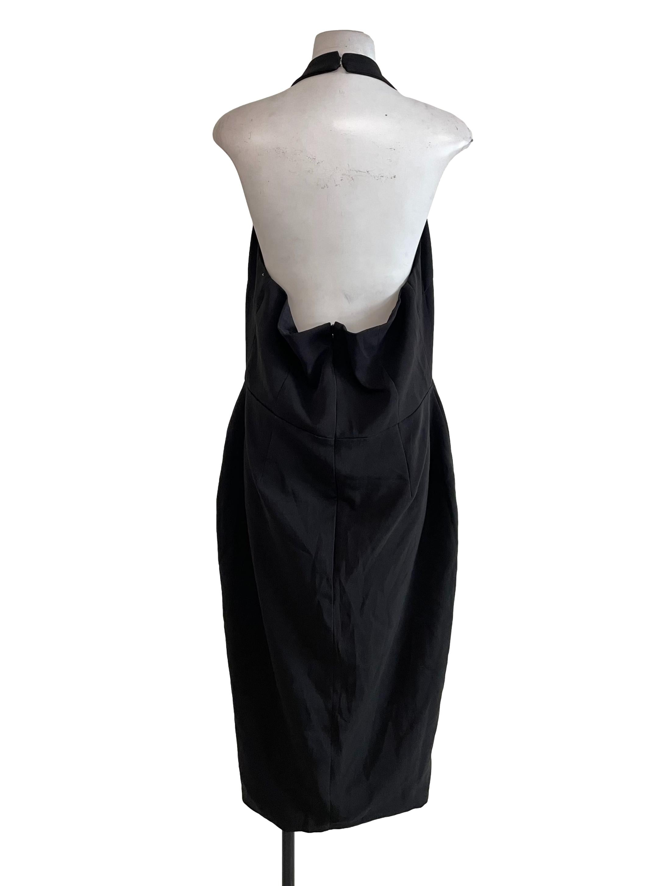 Charcoal Halter Neck Slip Dress