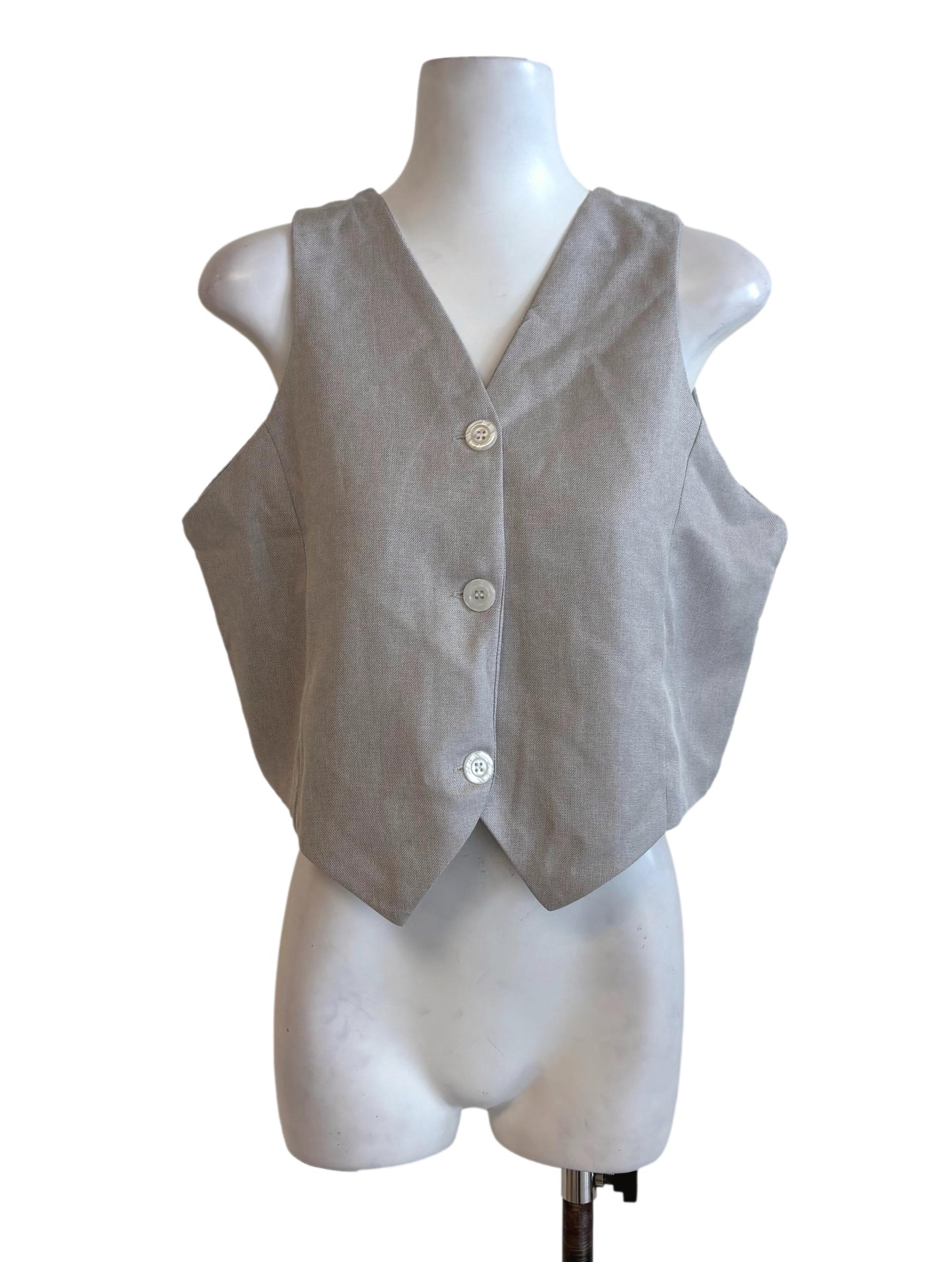 Fossil Grey Single Breasted Vest