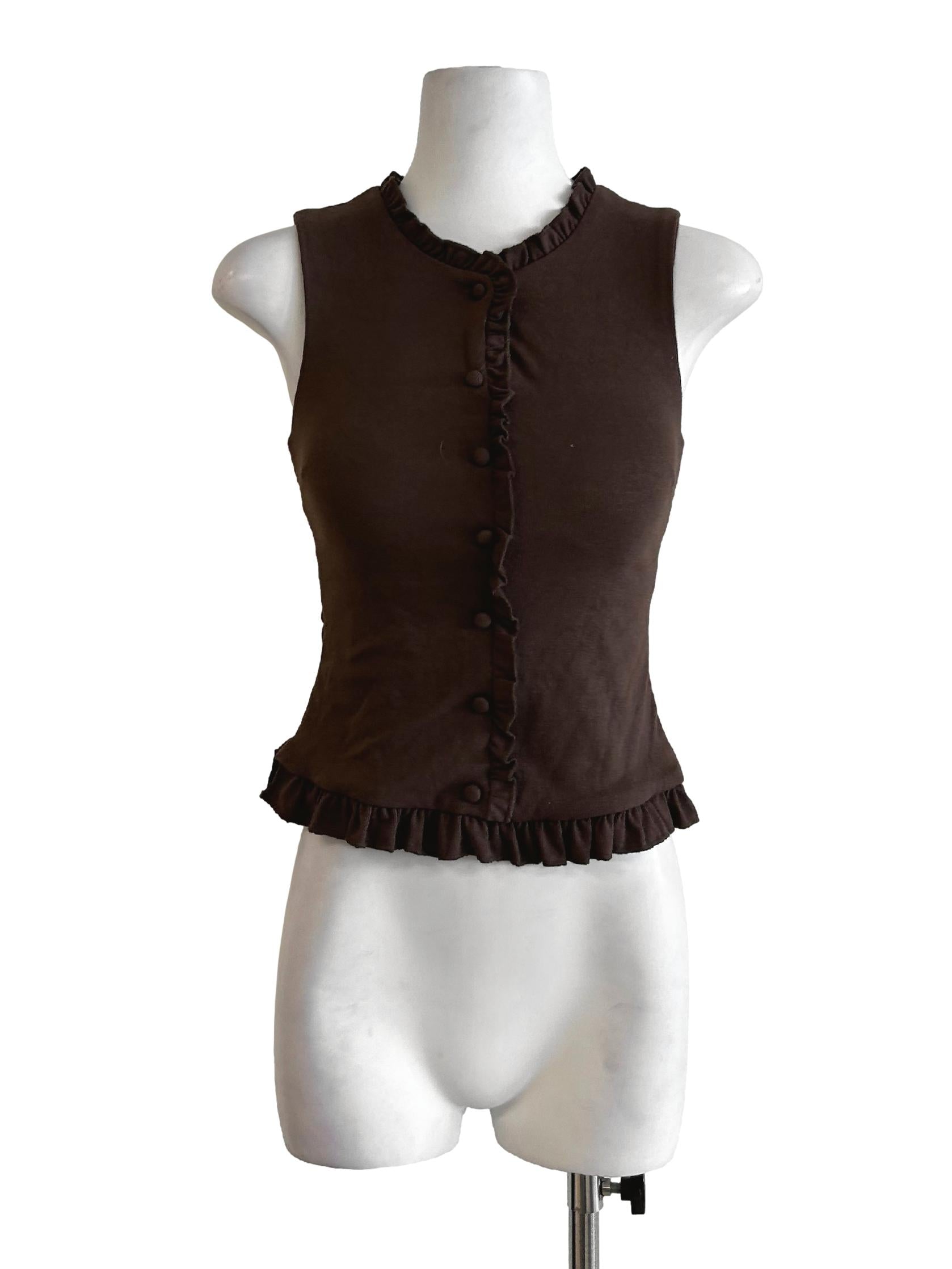 Syrup Brown Sleeveless Top