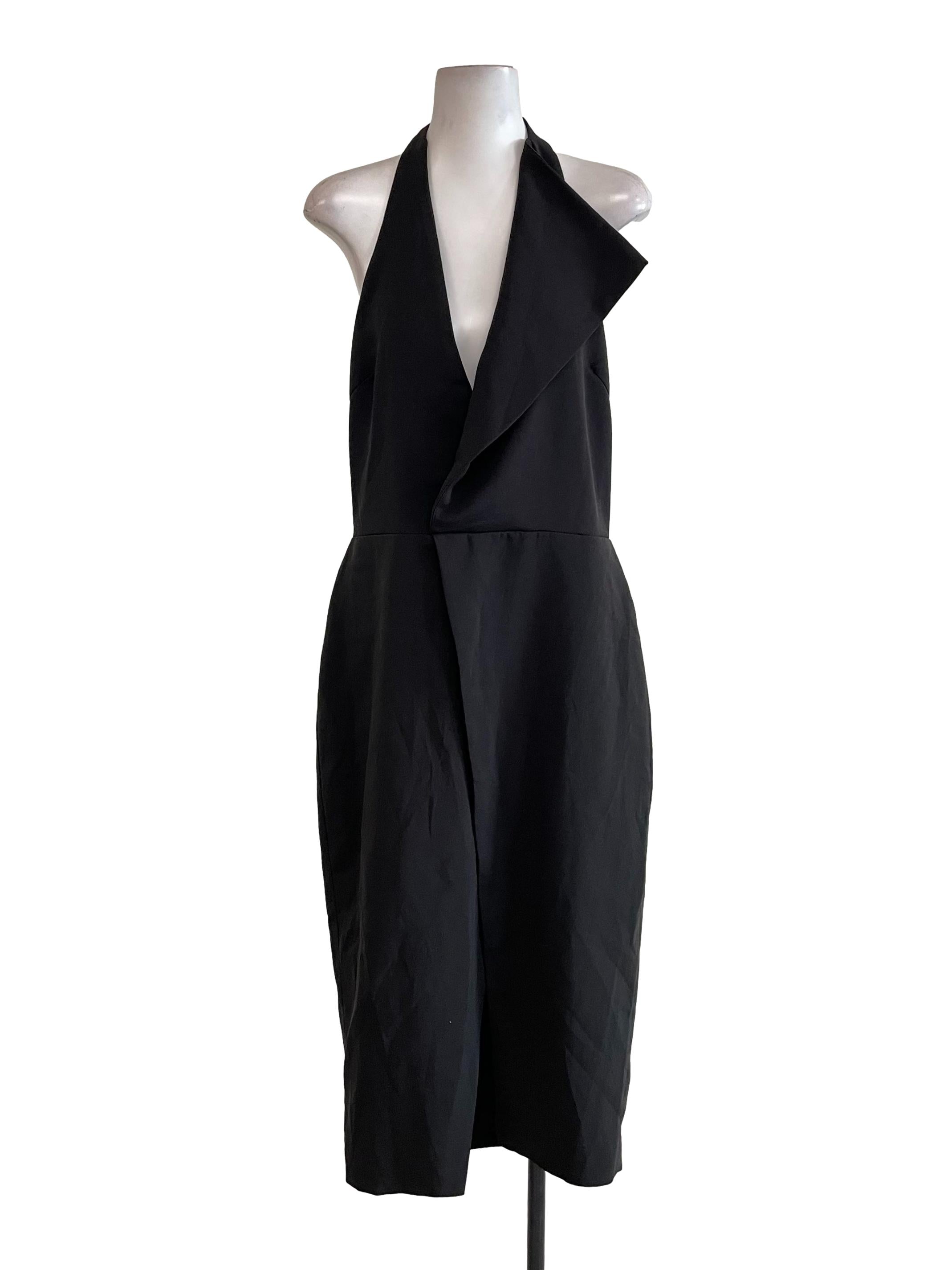 Charcoal Halter Neck Slip Dress