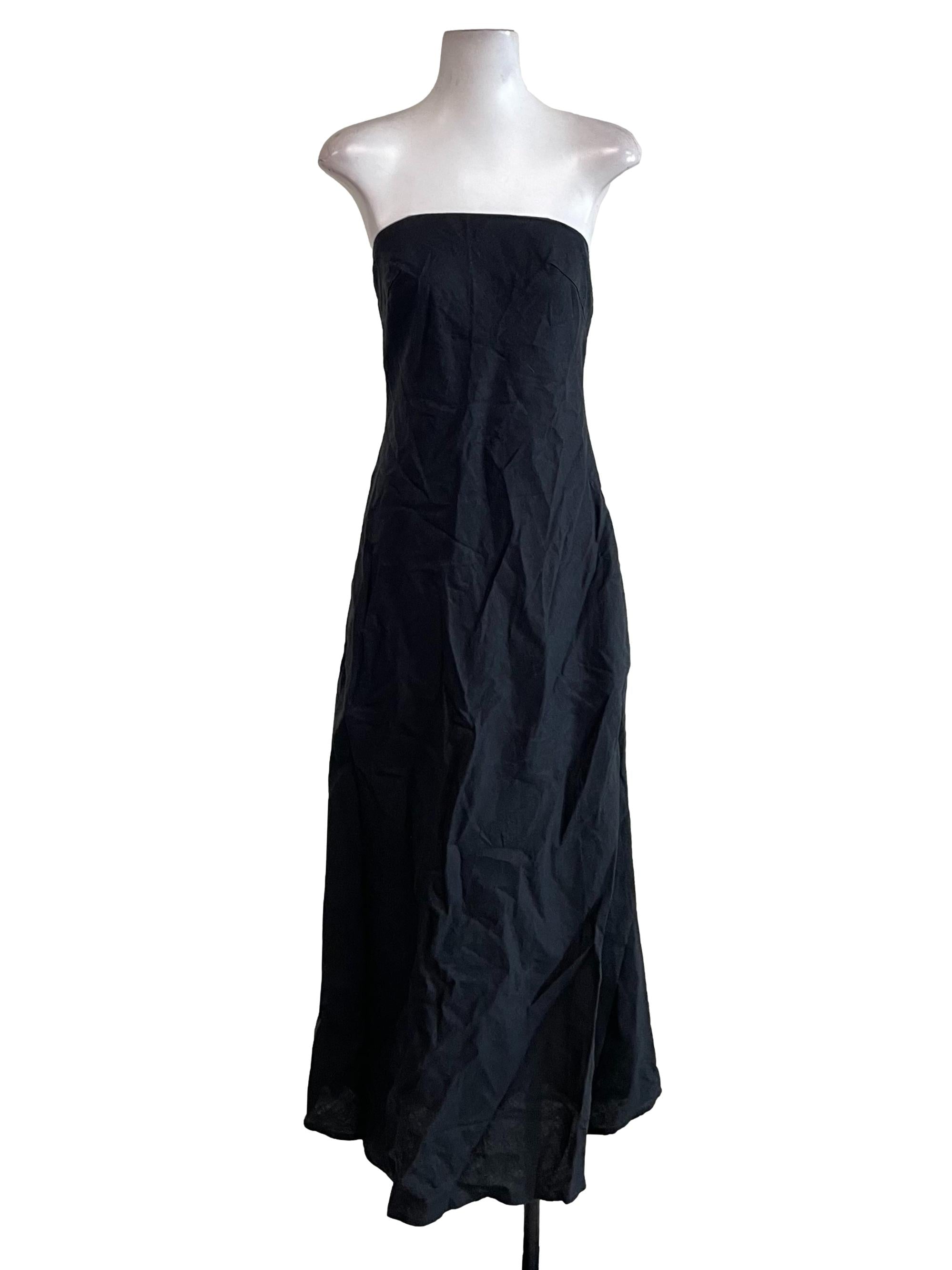 Charcoal Strapless Dress