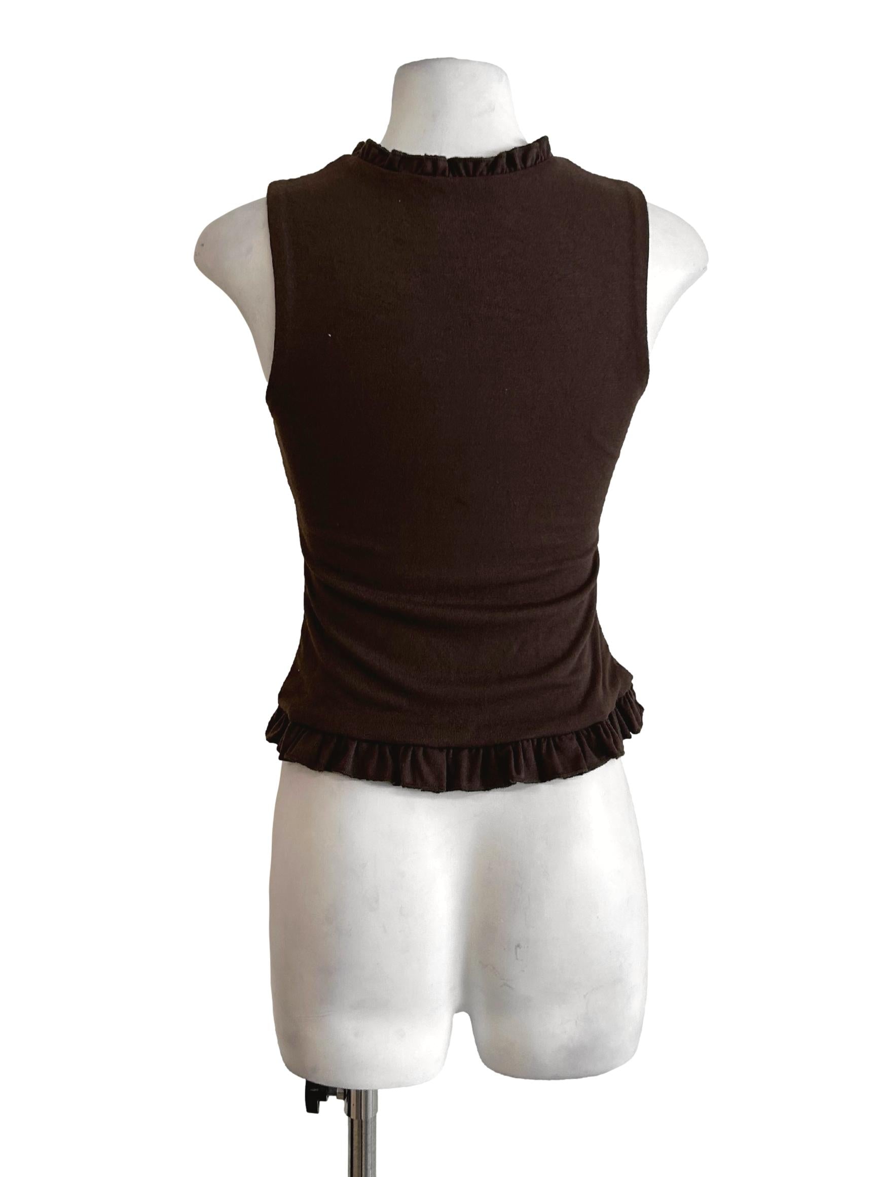 Syrup Brown Sleeveless Top