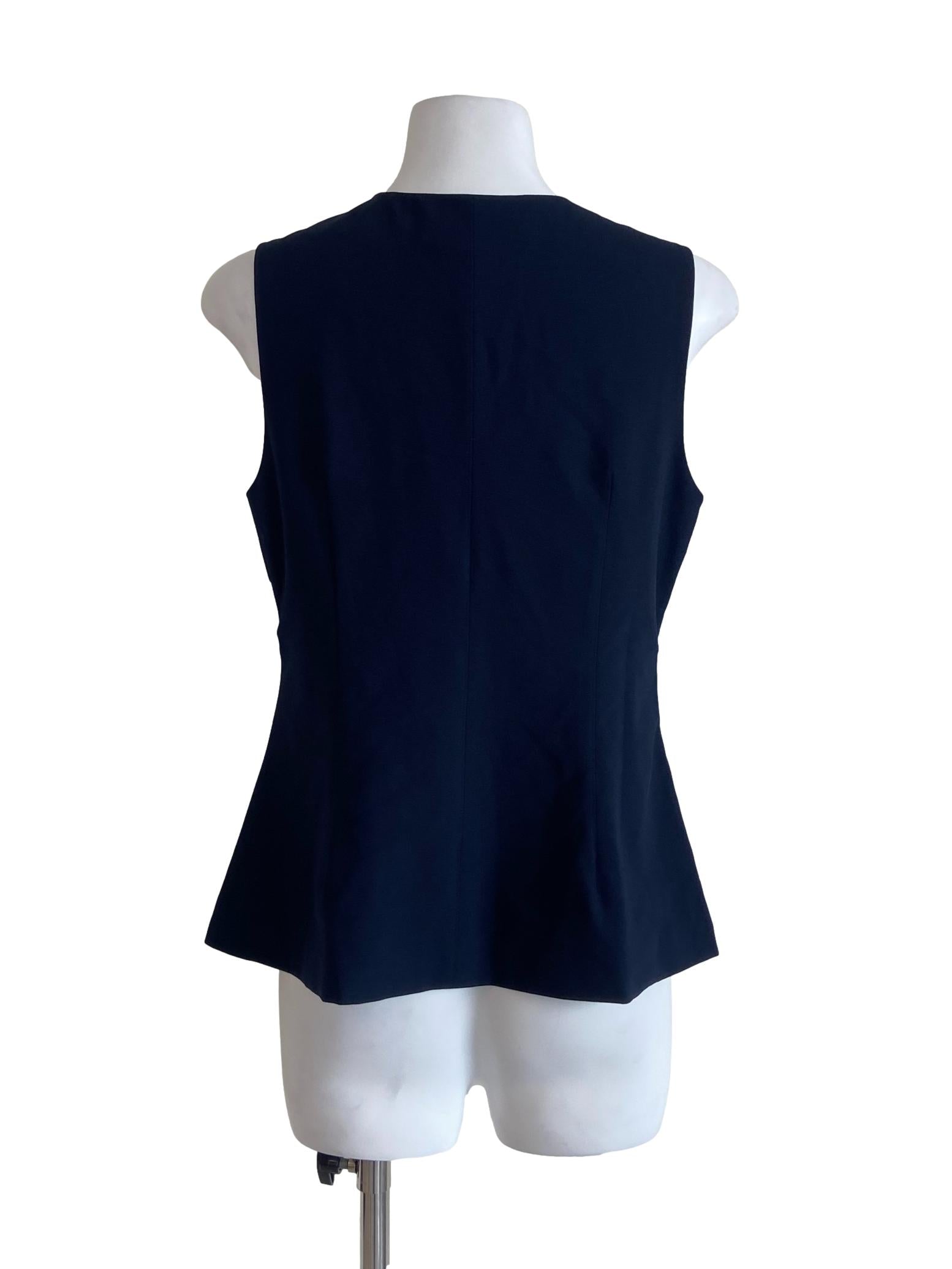 Navy Blue Sleeveless Top