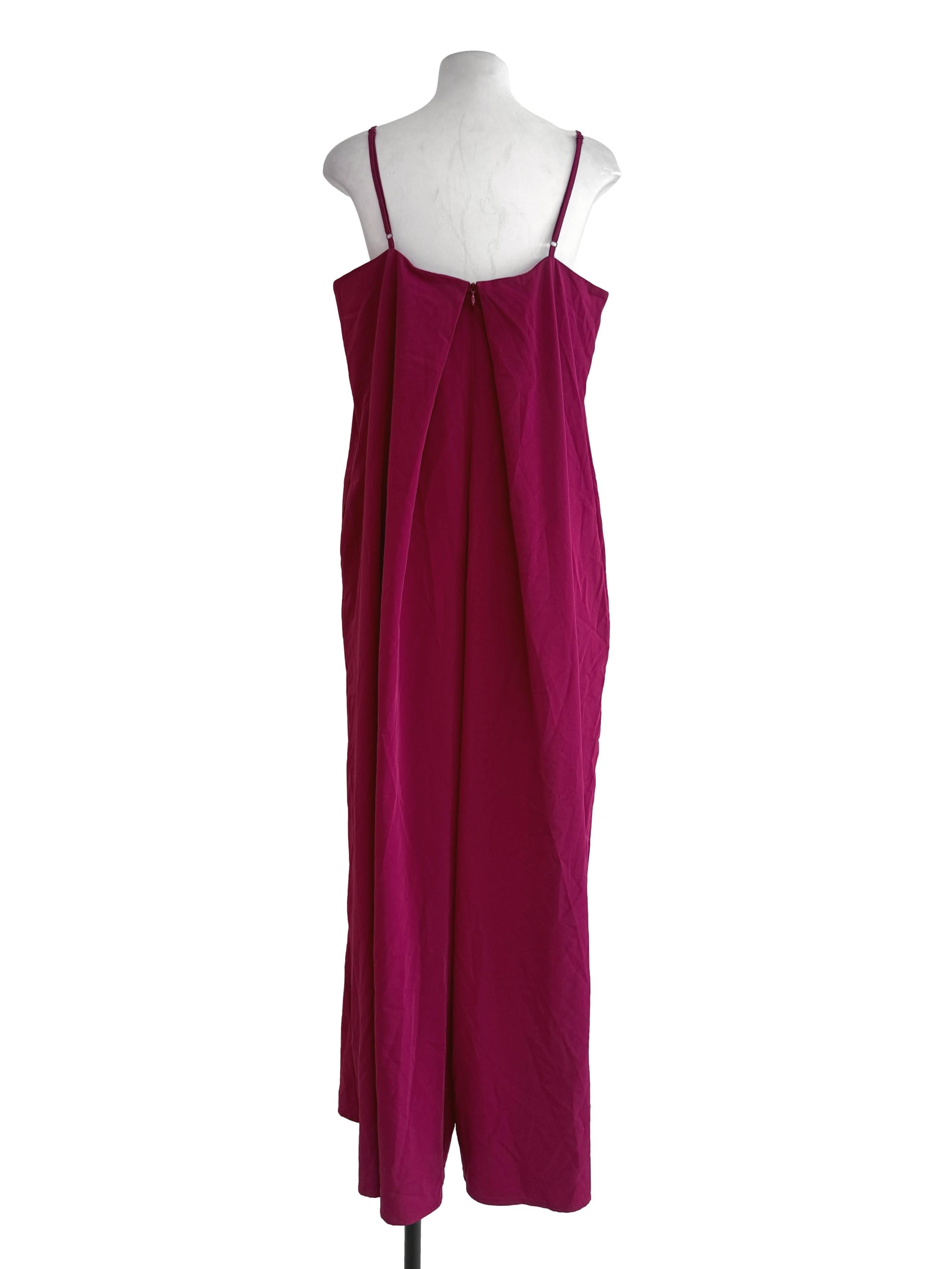Red Plain Wide Leg Jumpsuit LB