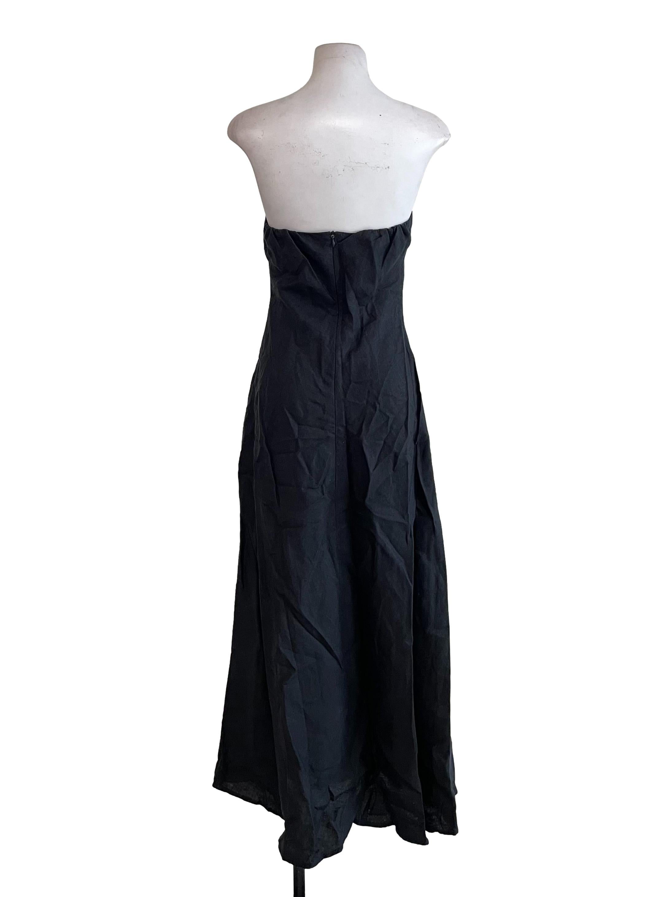Charcoal Strapless Dress