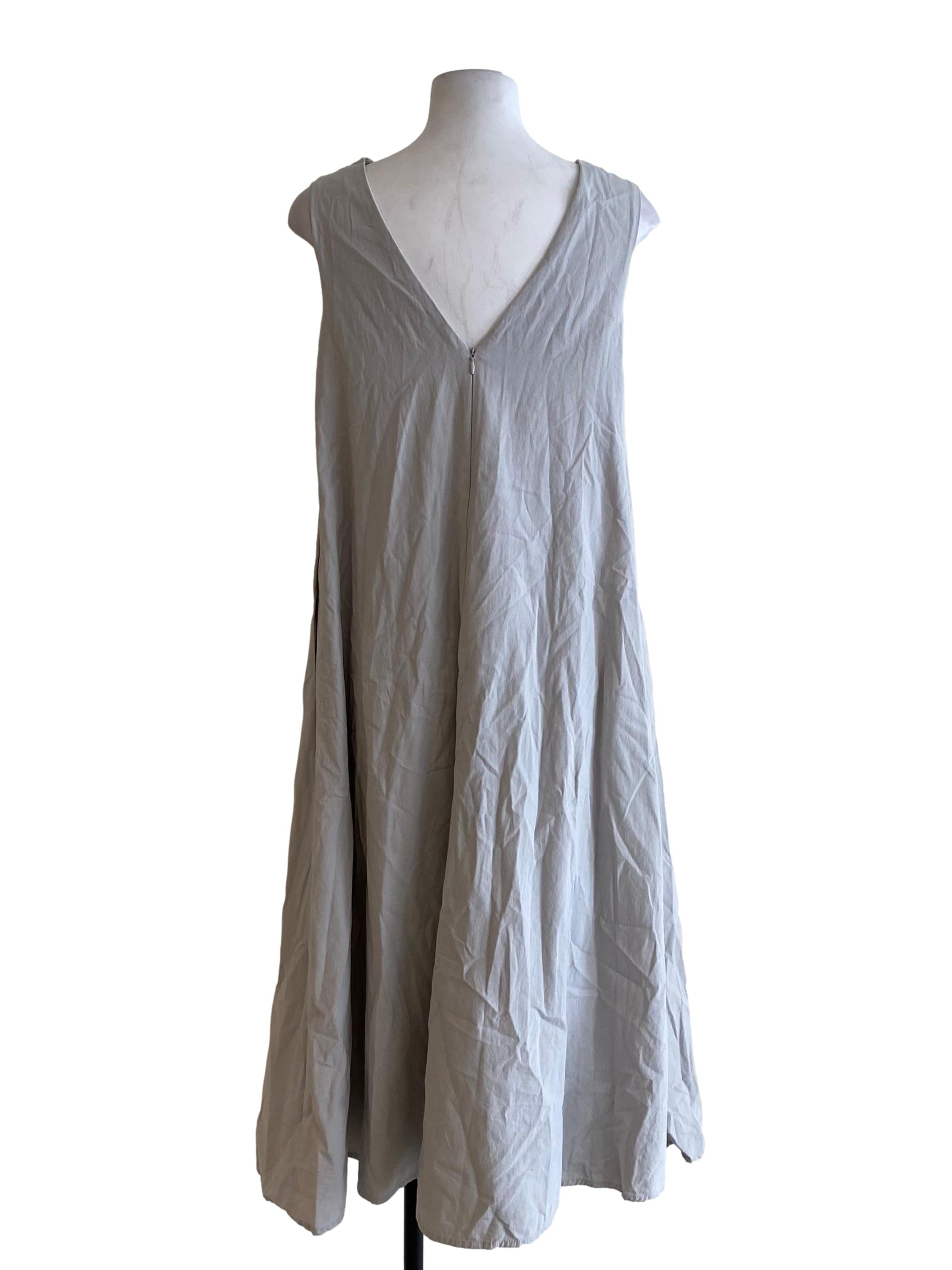 Light Dusty Blue Drop Waist Dress