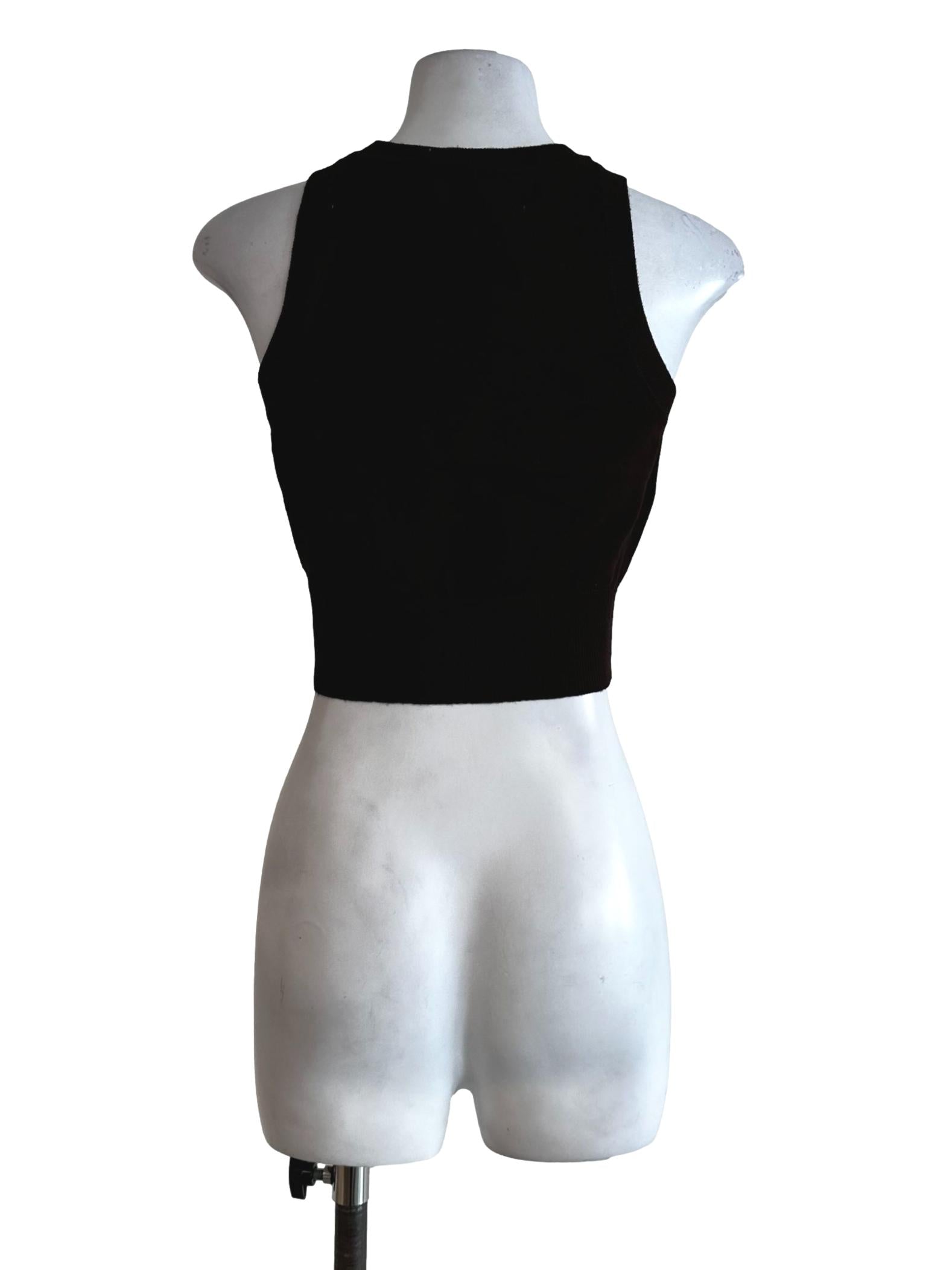 Umber Brown Pencil Stripes Sleeveless Top