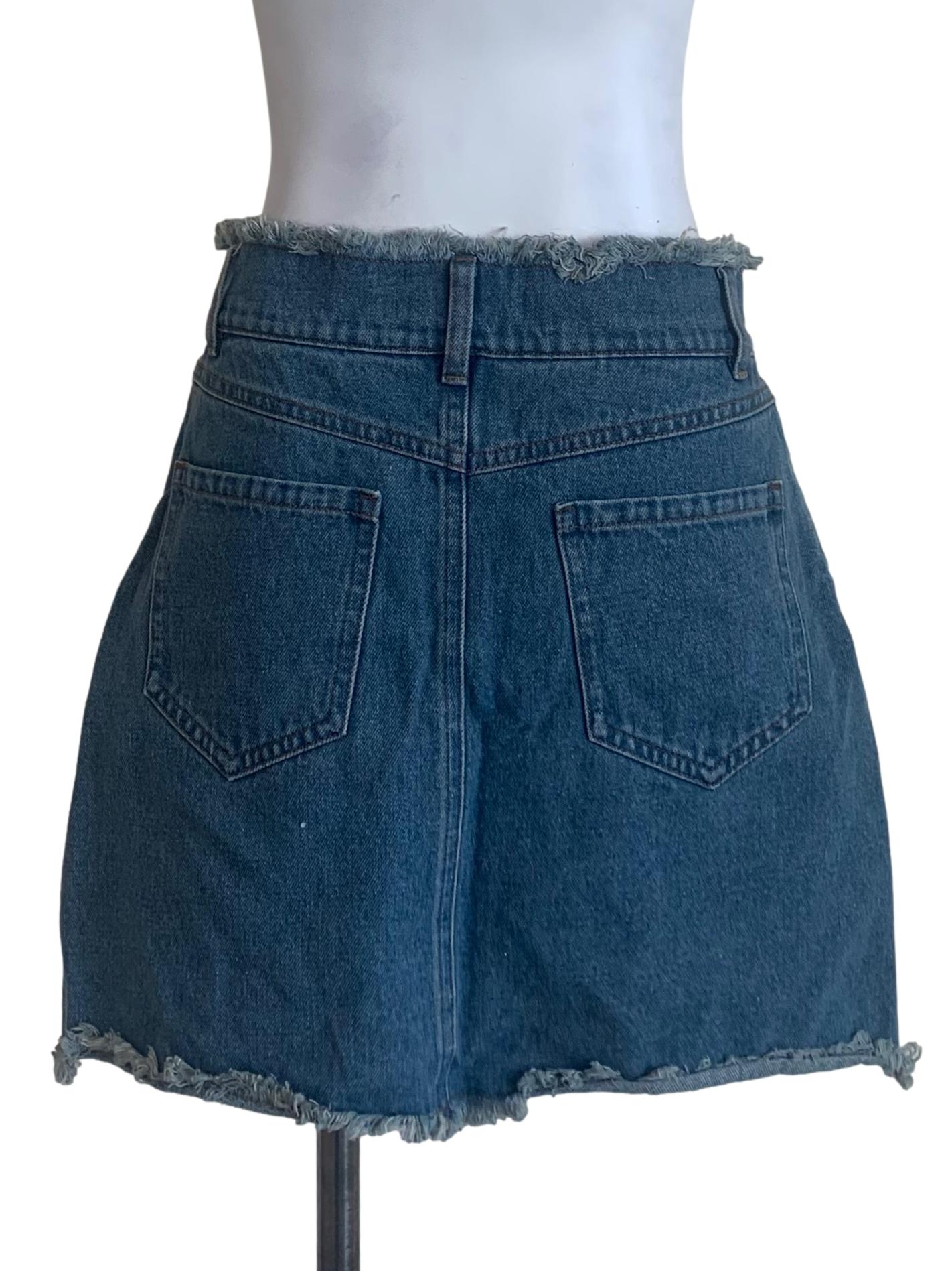 Denim Blue A-Line Skorts