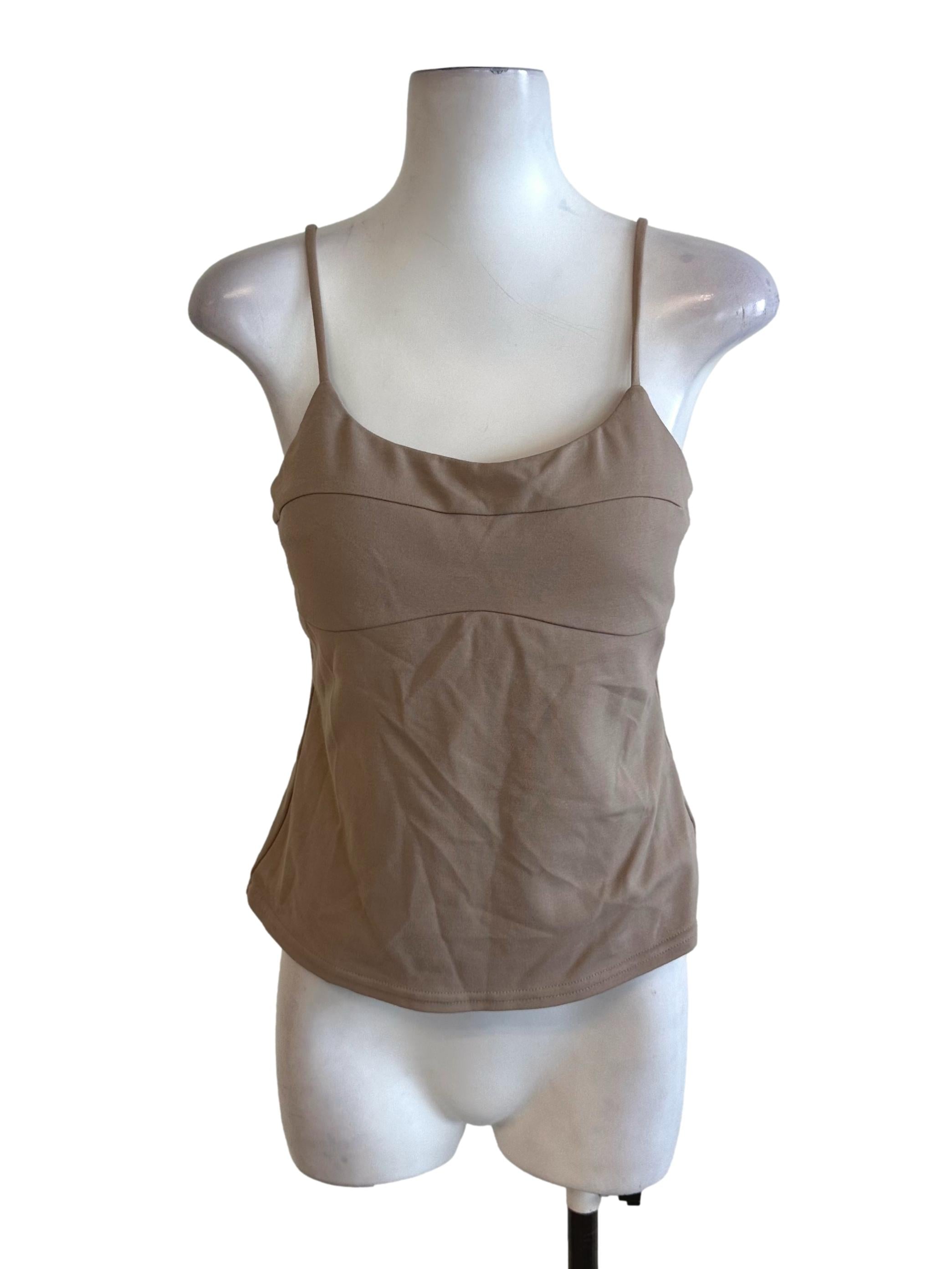 Latte Brown Scoop Casual Top LB