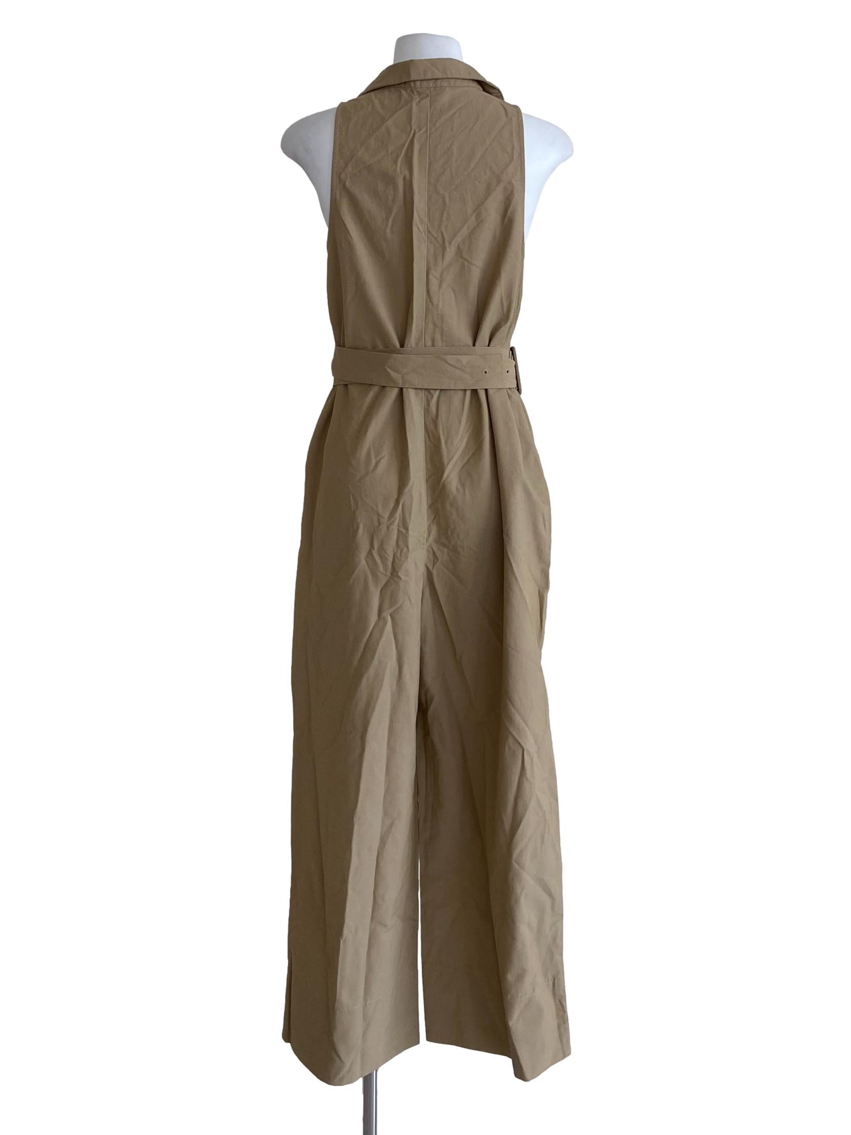 Tortilla Brown Cotton Belted Jumpsuit OSN