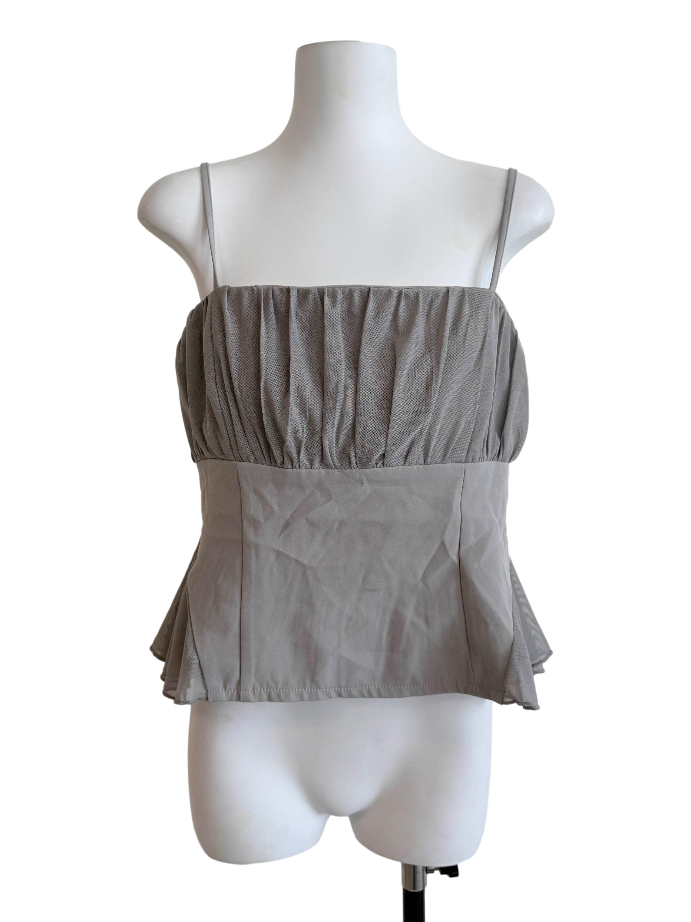 Coin Grey Spaghetti Strap Top