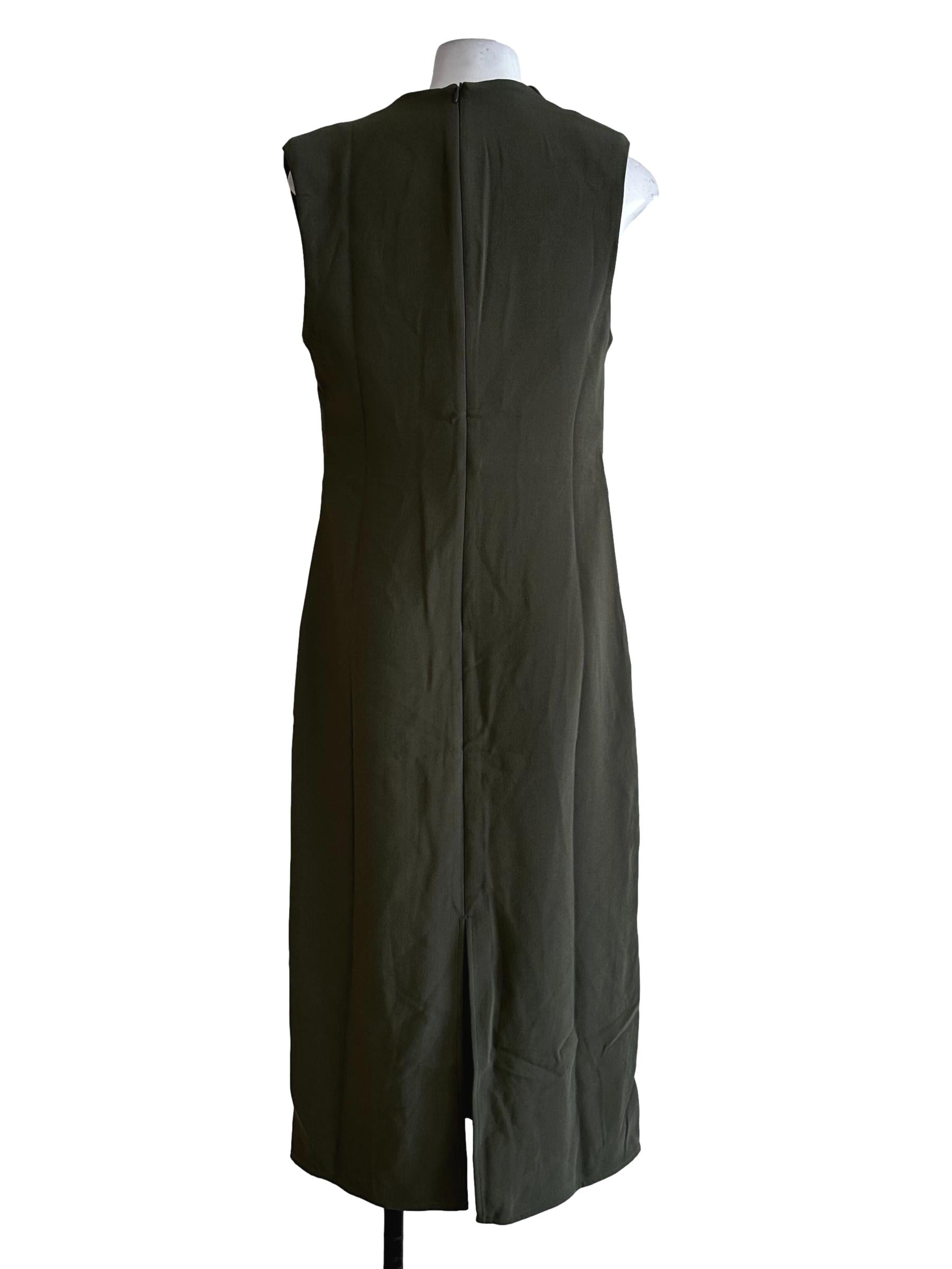 Pickle Green V Neckline Dress