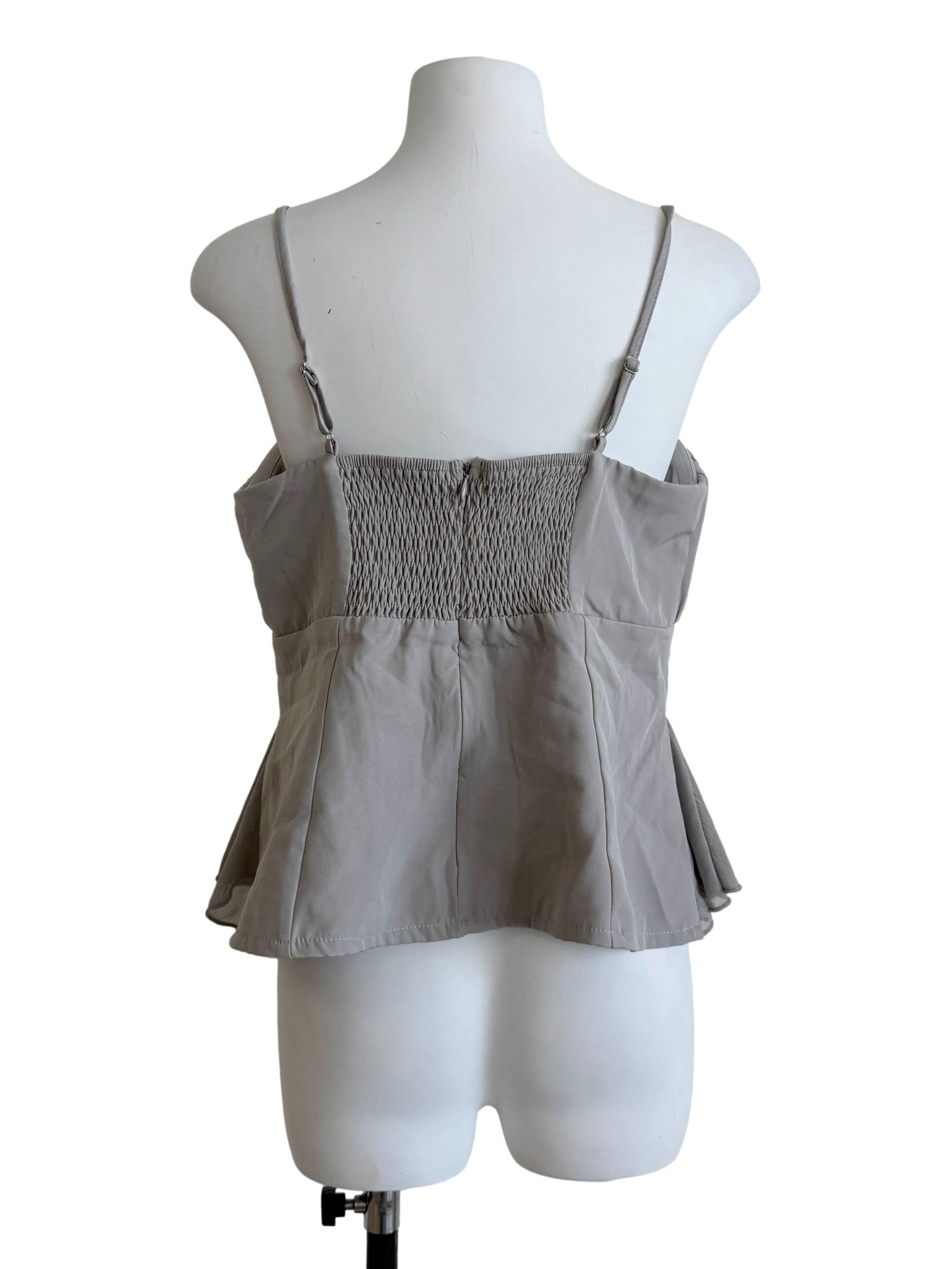 Coin Grey Spaghetti Strap Top