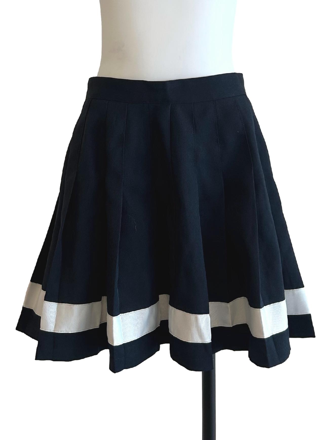 Dark Blue Pleated Skirts TTR