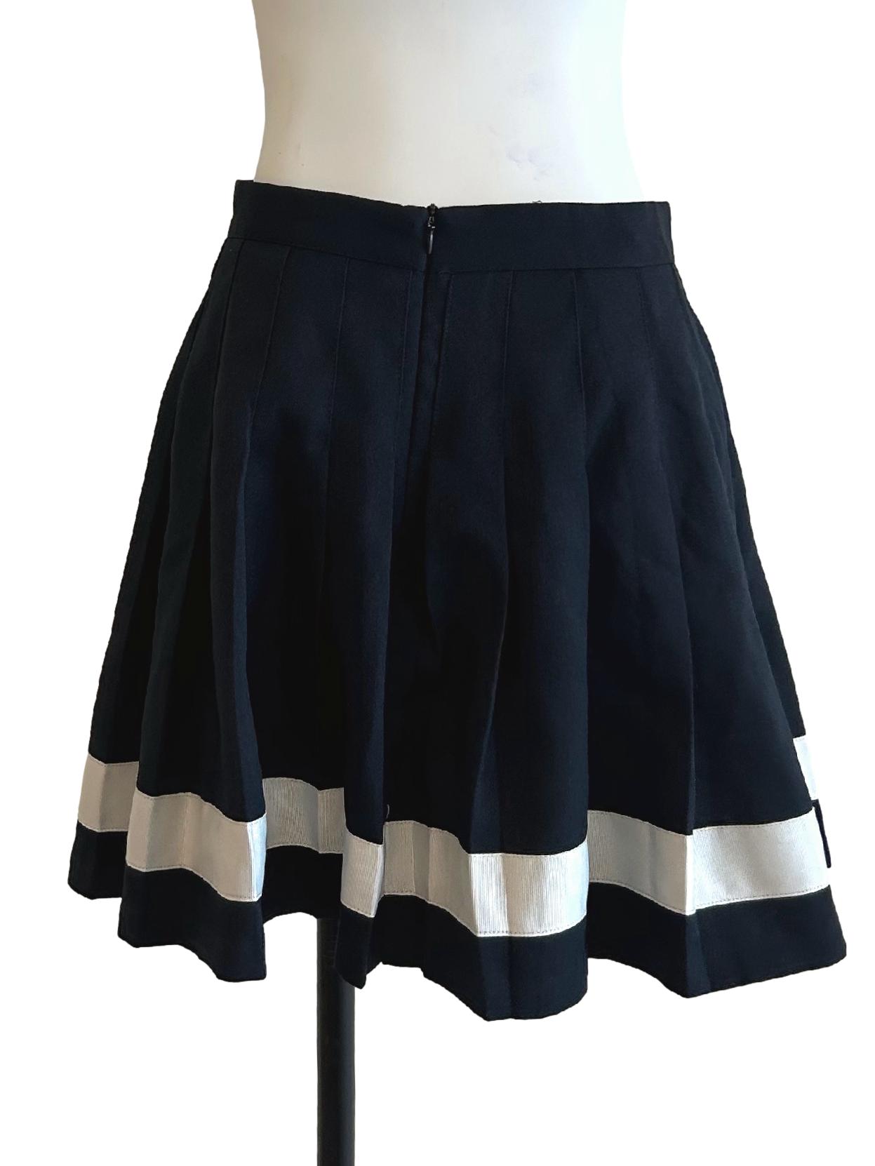 Dark Blue Pleated Skirts TTR