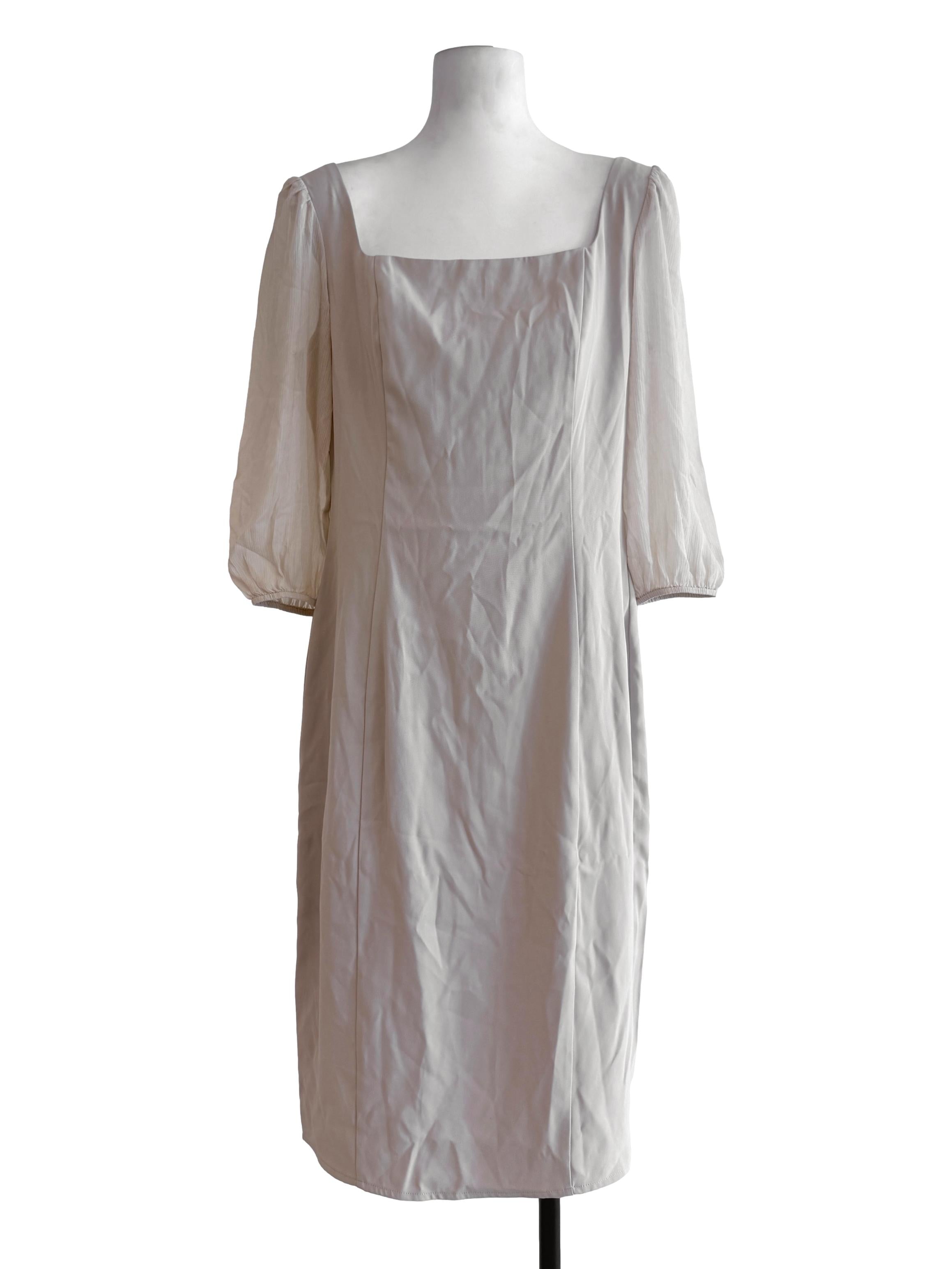 Cream A-Line Dress