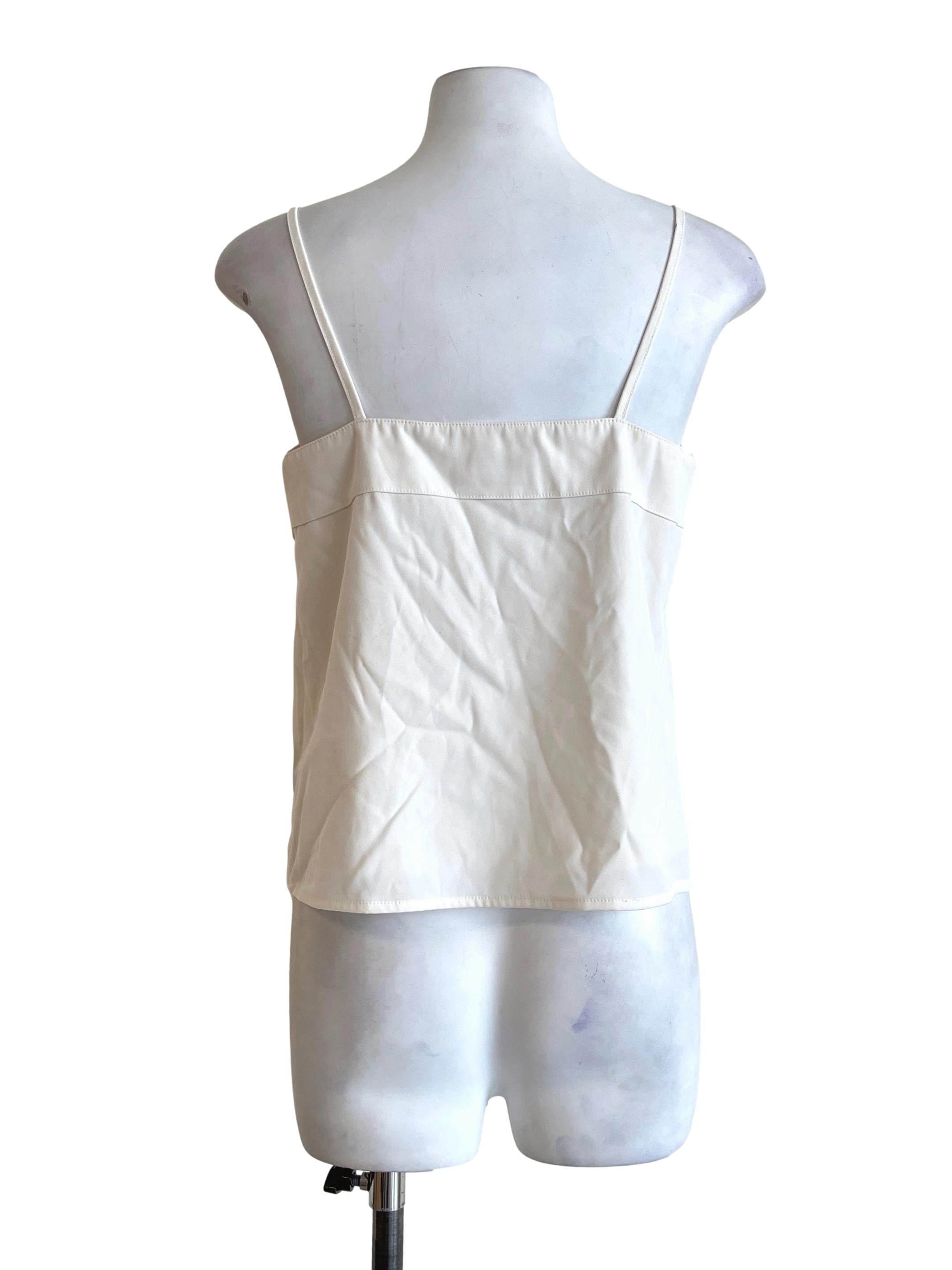 Porcelain White Spaghetti Sleeveless Top LB