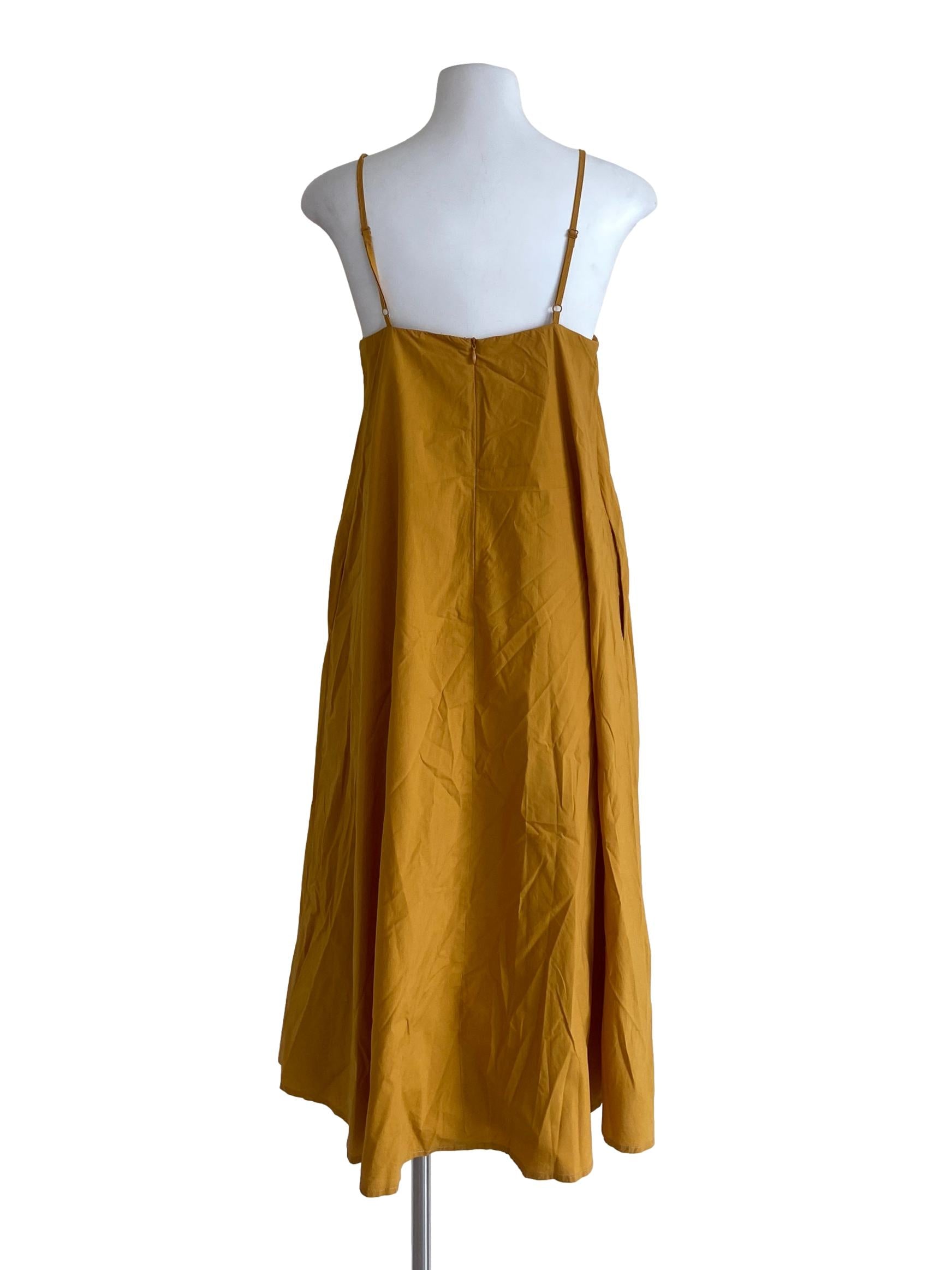 Canary Yellow Cotton Tent Dress Dress OSN